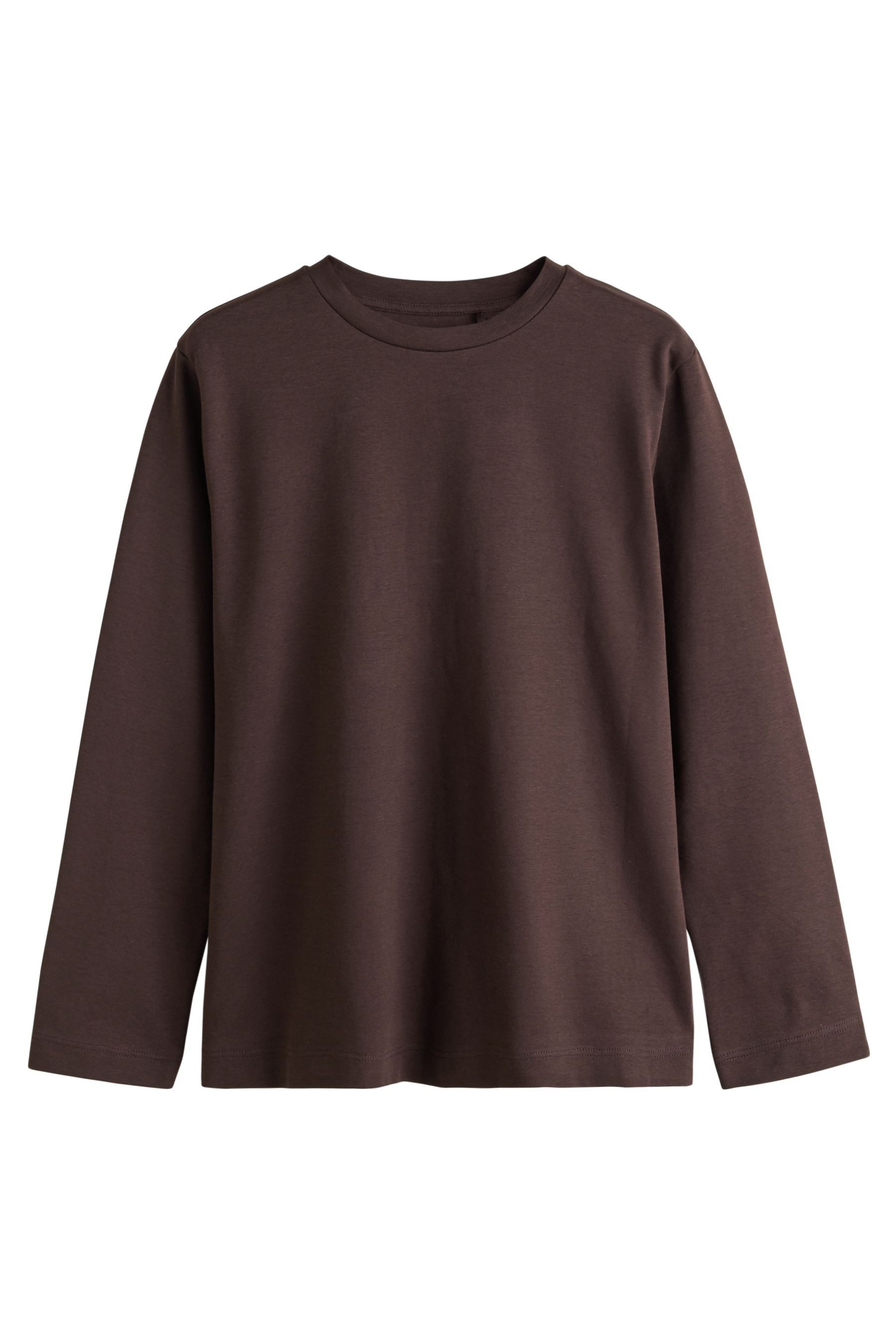 Next Langarmshirt Rundhals-Langarmshirt aus schwerem Stoff (1-tlg)