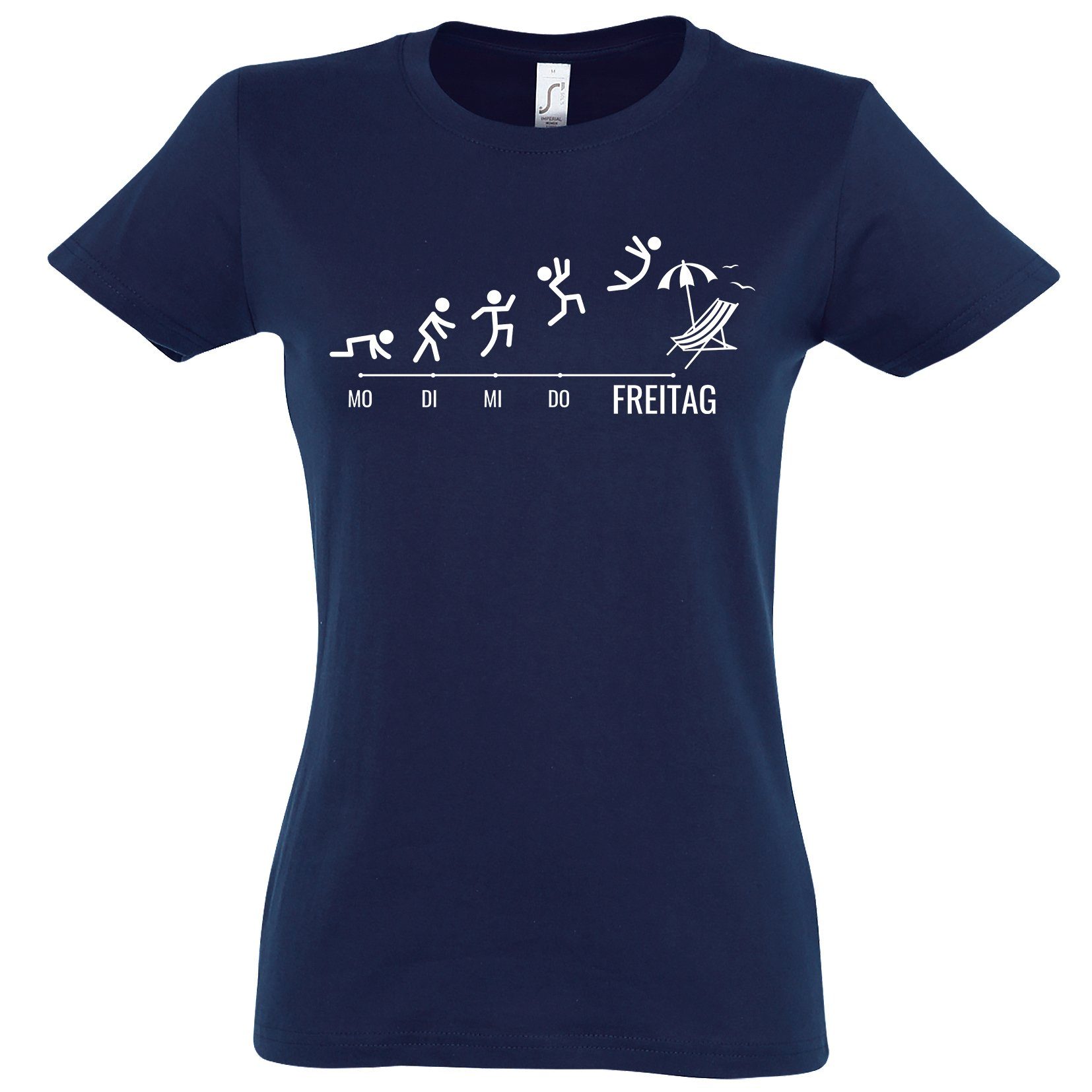 Youth Designz T-Shirt Freitag Wochenende Damen Shirt mit trendigem Frontprint