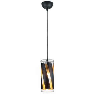 etc-shop LED Pendelleuchte, Leuchtmittel inklusive, Warmweiß, Design Glas Pendel Decken Lampe FILAMENT Streifen Hänge