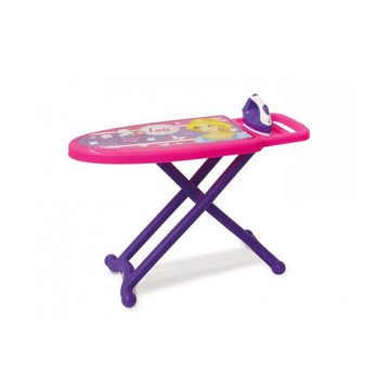 Jamara Kinder-Bügelbrett Bügelset Little Laundry Princess, (6-tlg), mit Spiel-Bügeleisen, Wäscheklammern und Kleiderbügel, Prinzessin-Motiv, Rollenspiel Haushalt, Pink