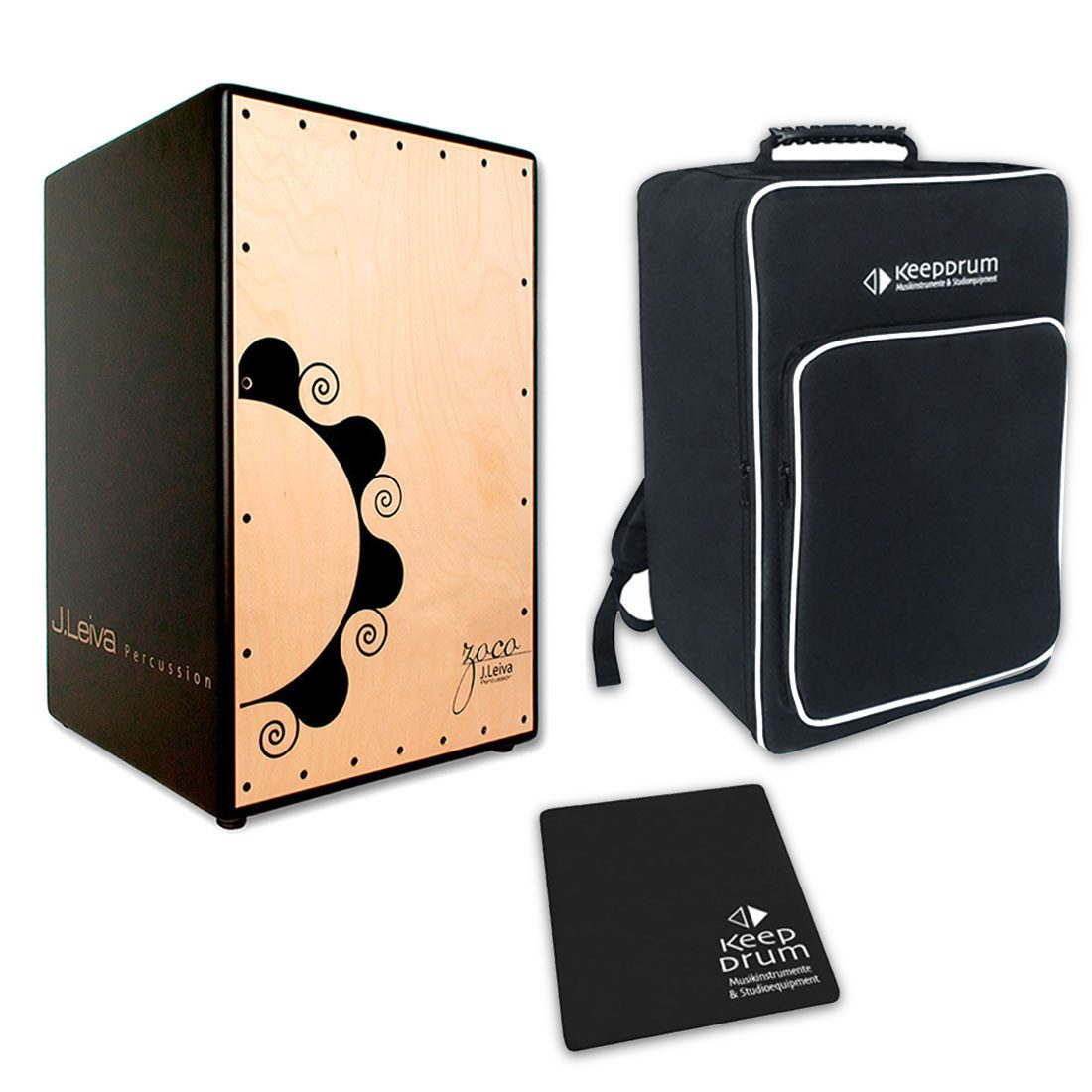 J. Leiva Cajon J.Leiva Zoco 2.0 Cajon mit Tasche und Sitz-Pad,Cajon, Cajon, Vorteils Set mit Zubehör