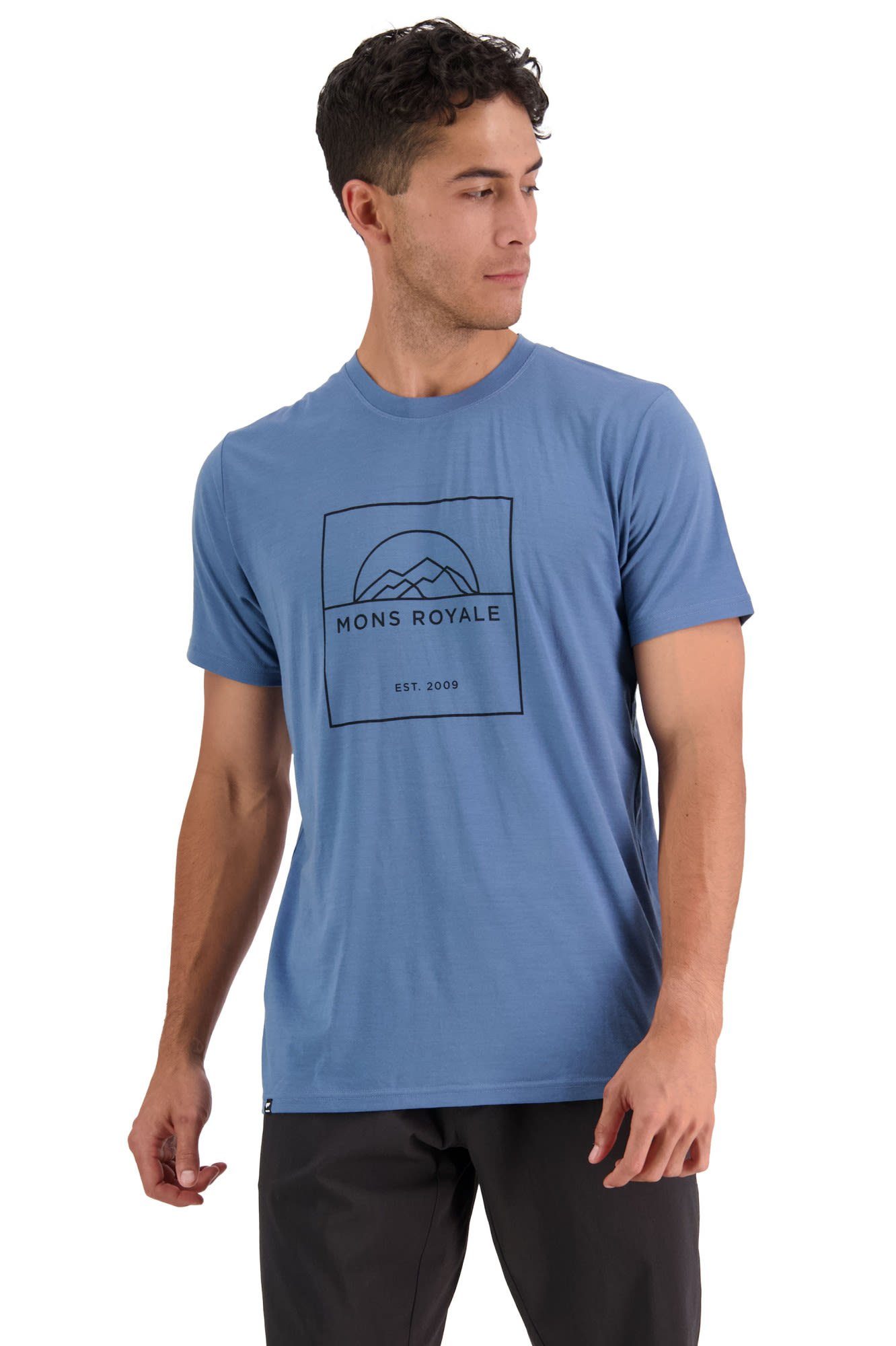 T-shirt Royale Royale Herren Kurzarm-Shirt Slate T-Shirt Mons Blue Icon Mons M