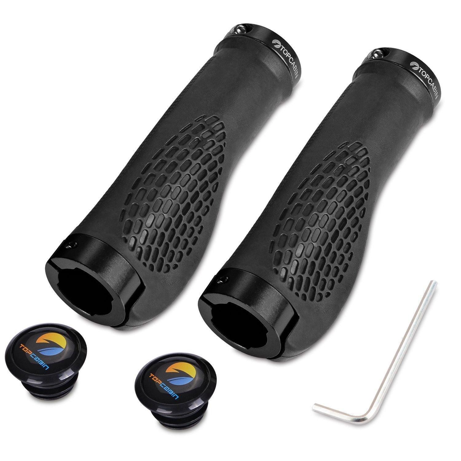 LuxusKollektion Fahrradlenkergriff Fahrradgriffe Schraubgriffe Lenkergriffe MTB Ergonomie Schwarz