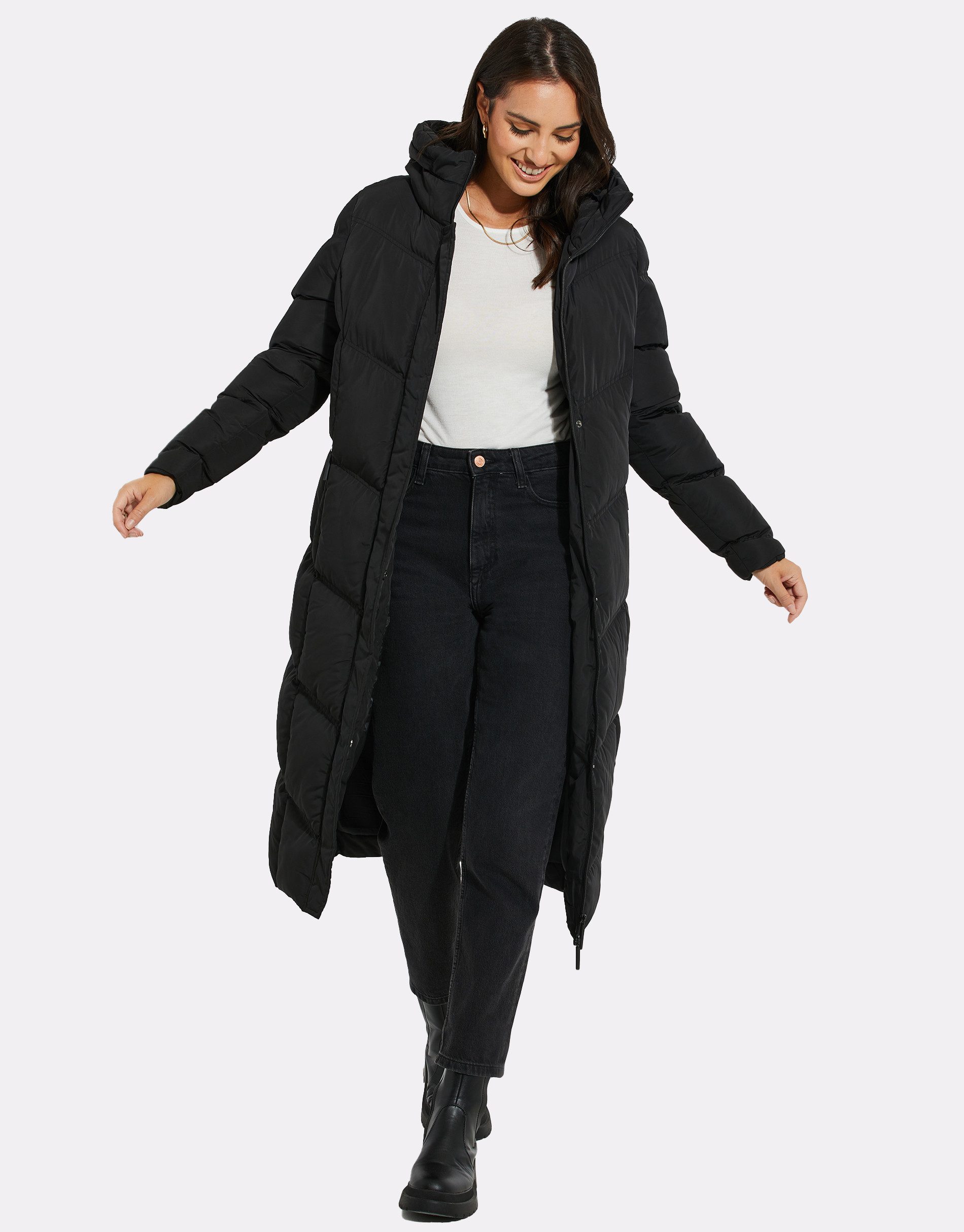 Threadbare Wintermantel THB Jotta Longline Padded günstig online kaufen