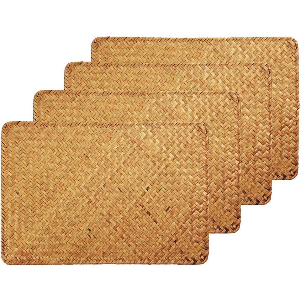 FELIXLEO Tischdecke Tischsets rutschfeste Seegras Rattan Tischsets Woven 4  Stück