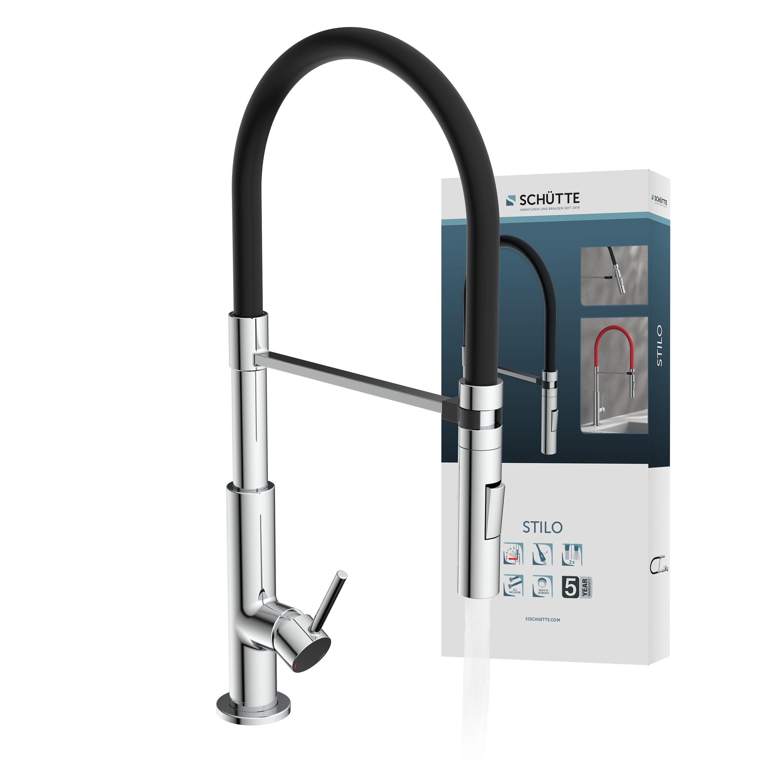Schütte Spültischarmatur Stilo mit Geschirrbrause, ausziehbar, 360° schwenk günstig online kaufen