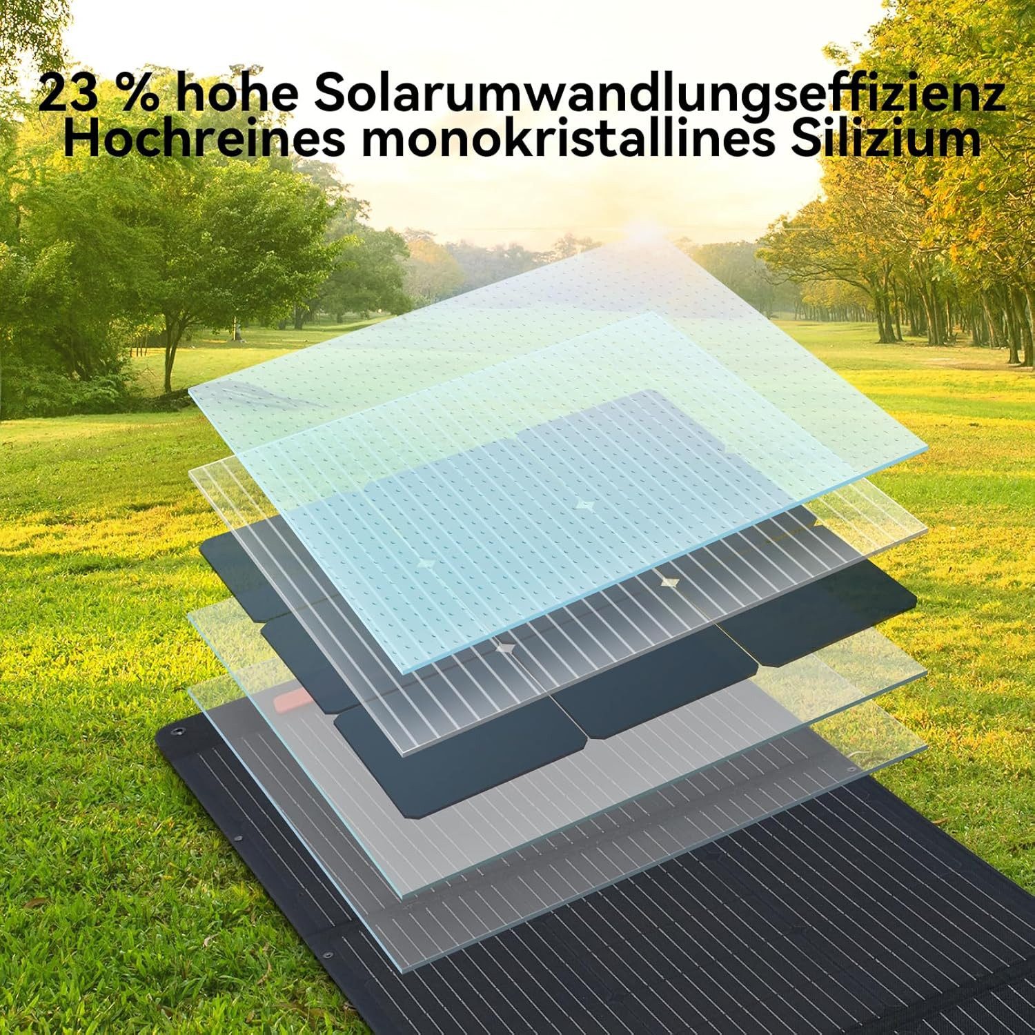 OSCAL Solarmodul Solarpanel 200W/400W 23% Monokristallines,wasserdichtes Solarladegerät, (1-St), Solar Ladegerät für Powerstastion