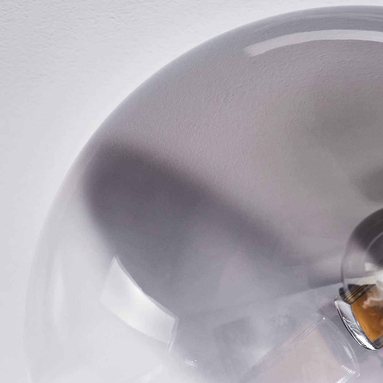 hofstein Glas, 5 Deckenlampe G9 Leuchte Leuchtmittel, im Retro-Design ohne Schwarz/Rauchfarben/Klar, LED, in Leuchtmittel ohne aus x Metall/Glas Deckenleuchte aus