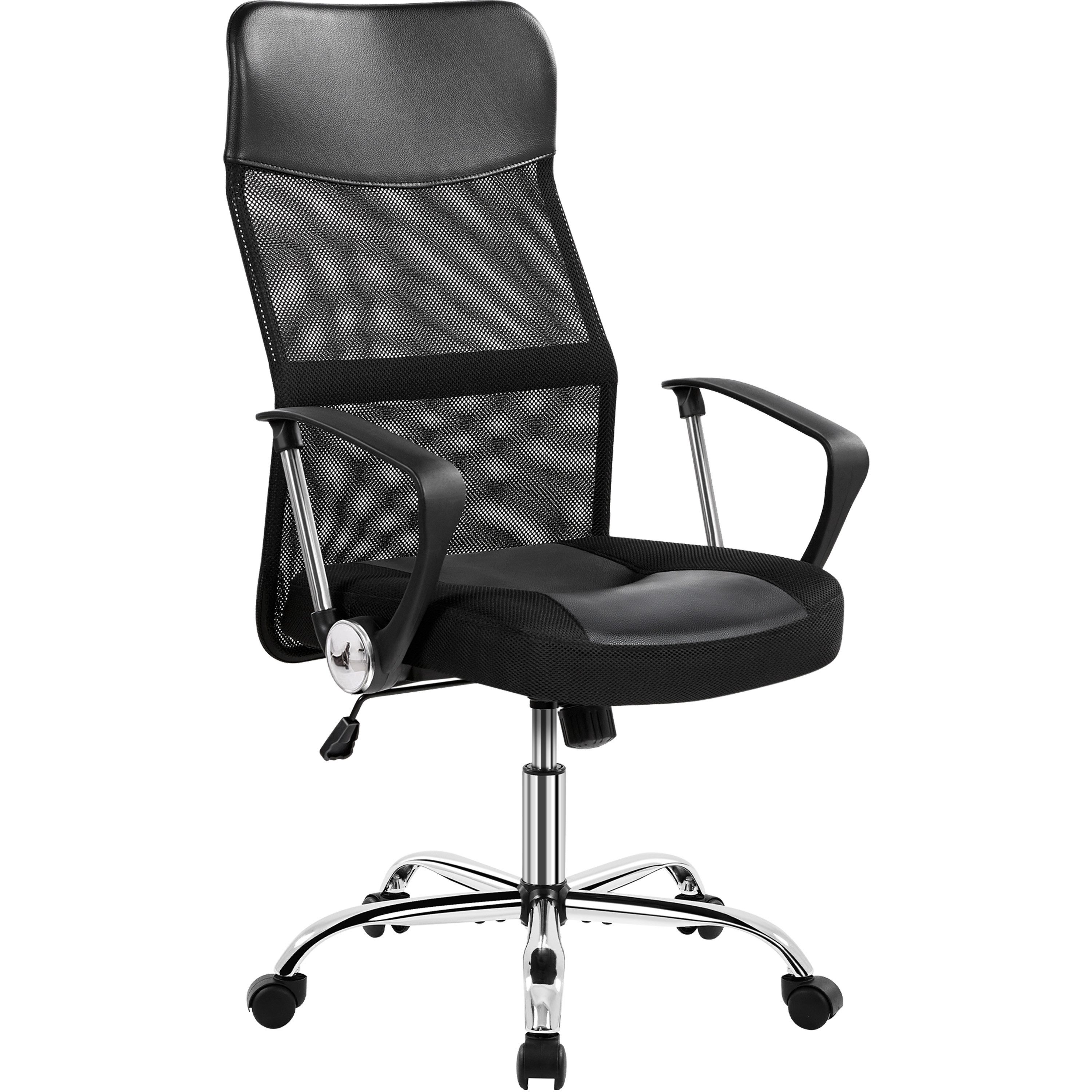 Yaheetech Drehstuhl Verstellbarer Bürostuhl, Ergonomischer Chefsessel günstig online kaufen
