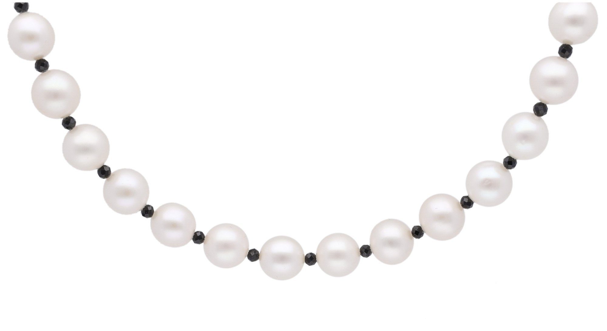 für cm trendor schwarzem Männer 50 Perlenkette Spinell Perlenkette mit