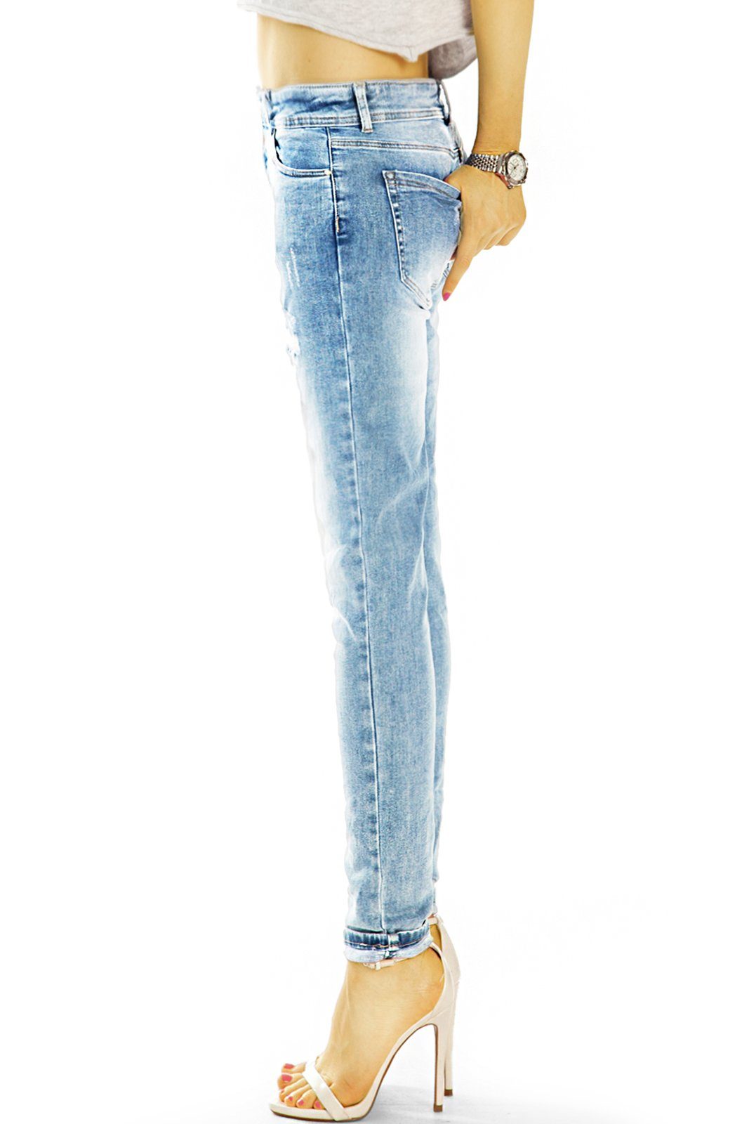 5-Pocket Hüftige Destroyed-Jeans destroyed - mit Jeans be j9l-1 - stretch Stil bequem Fit Stretchanteil, styled Damen Relaxed