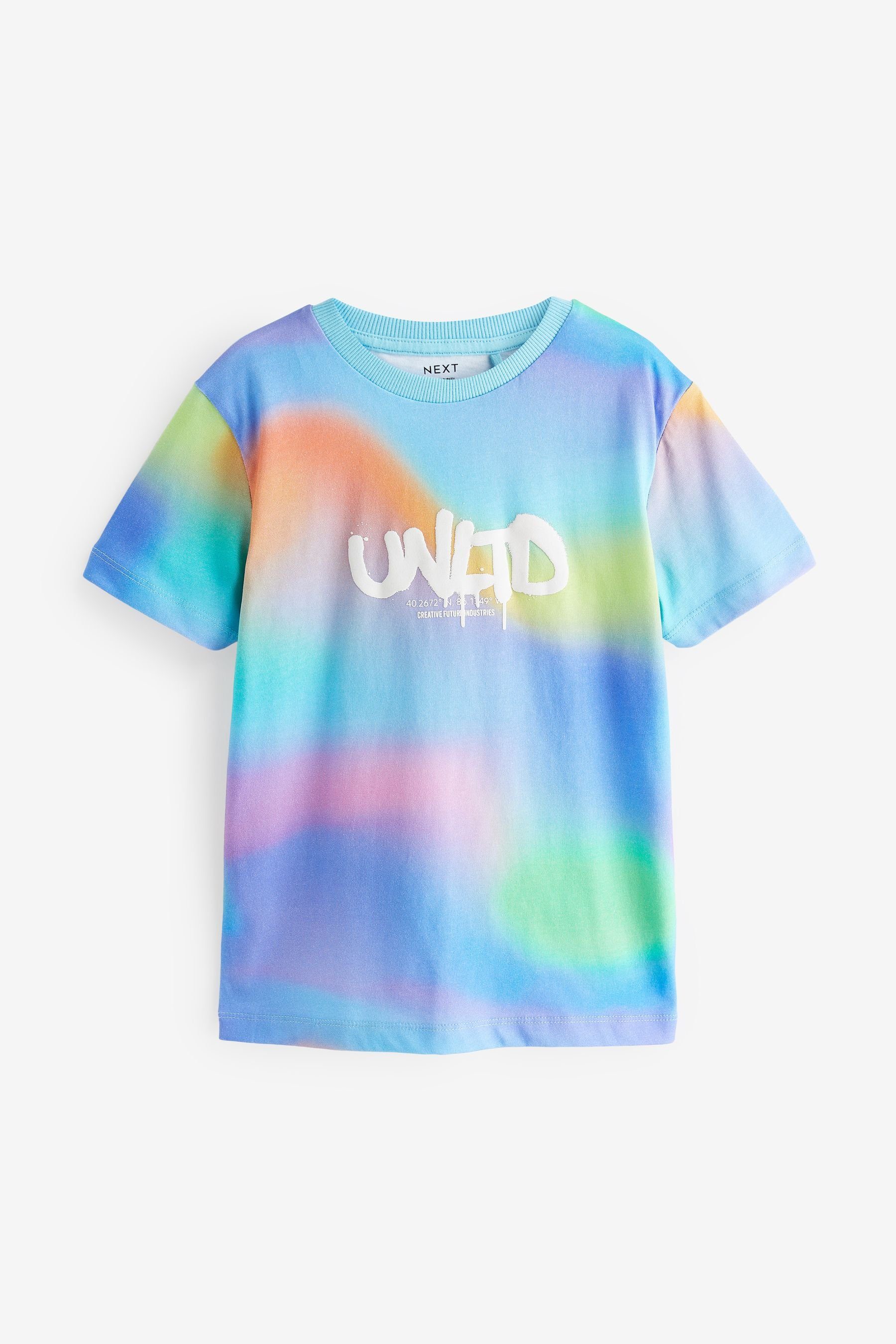 Next T-Shirt Kurzarm-T-Shirt mit durchgehendem Print (1-tlg) Pastel Marble Swirl