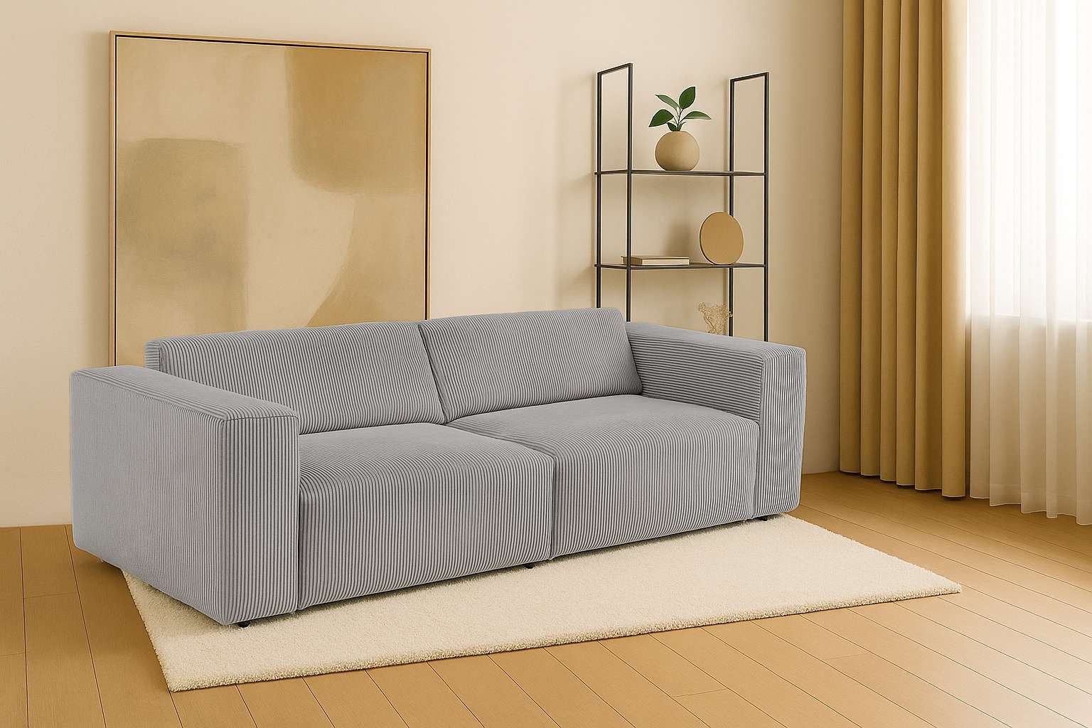 3-Sitzer Noord mit Kedernaht, Breite 232 cm