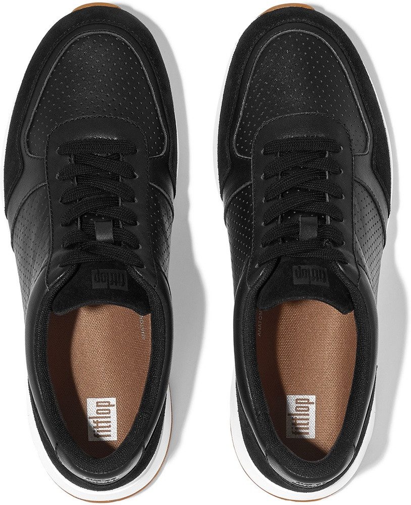 Fitflop F-Mode Leather/Suede Flatform Sneakers Sneaker