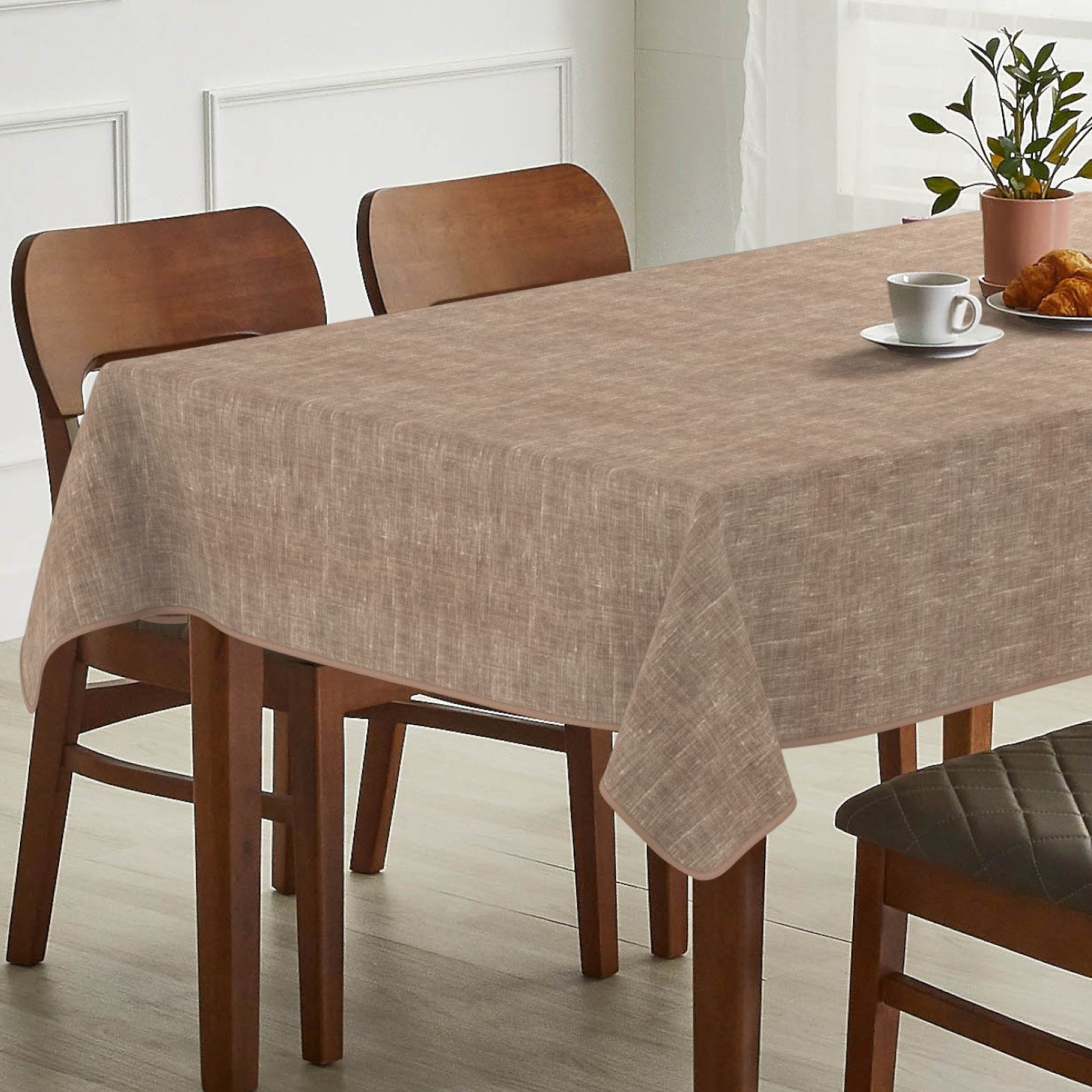 ANRO Tischdecke Alica Leinen Melliert Tischwäsche (Einzelstück 1-tlg), wass günstig online kaufen