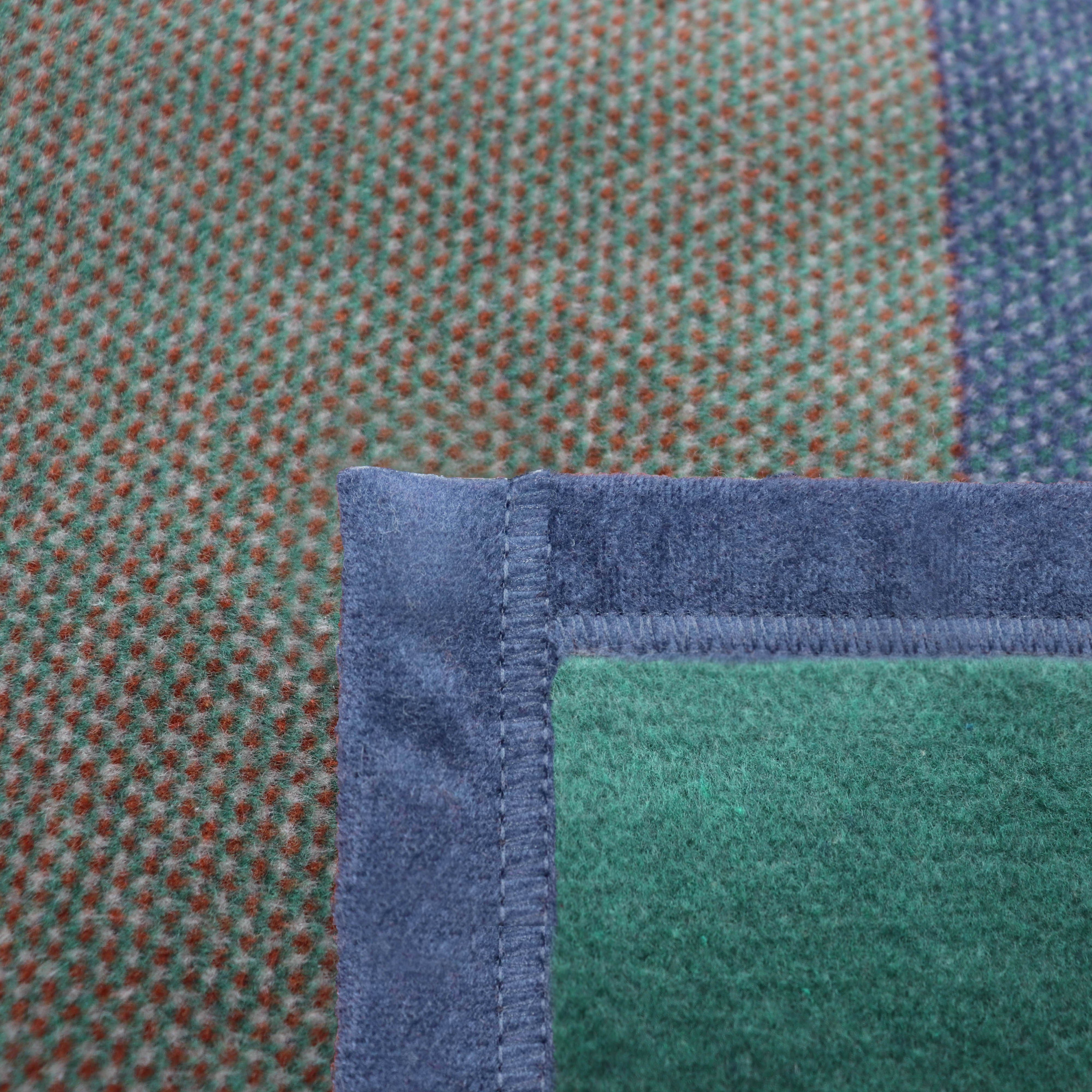 Wohndecke Pure Cotton Karo grün, karierte Baumwolldecke in 150x200 cm, Biederlack, Made in Germany – Bild 5 von 5