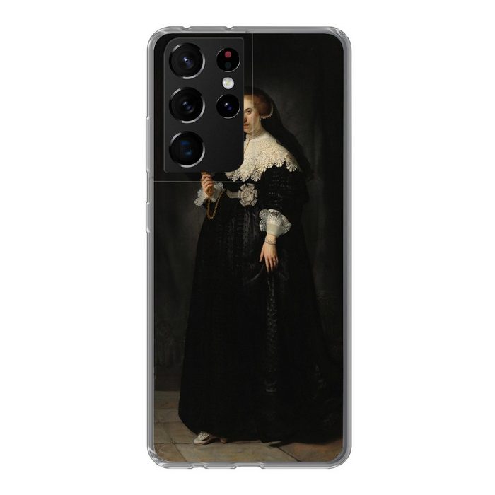 MuchoWow Handyhülle Eheporträt von Oopjen Coppit - Rembrandt van Rijn Phone Case Handyhülle Samsung Galaxy S21 Ultra Silikon Schutzhülle