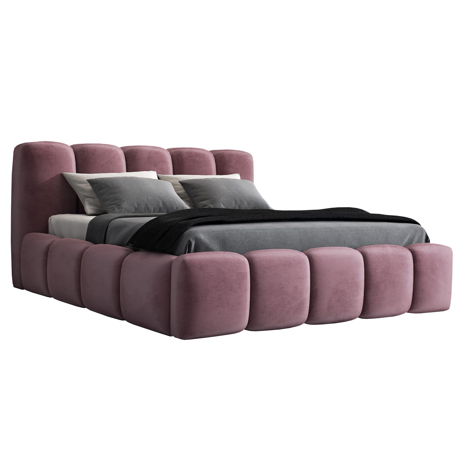 Polsterbett SONIC mit Matratze, Lattenrost und Bettkasten.