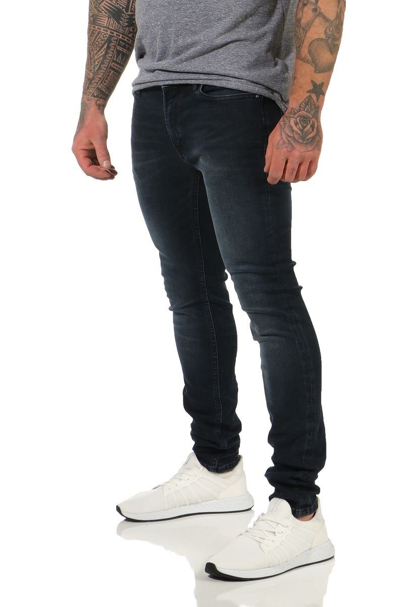 Jones JEANS & & DENIM / JACK AGI004 JONES Skinny-fit-Jeans LIAM2020 STRETCH Blue JEANS Jack SKINNY Denim Dunkelblau