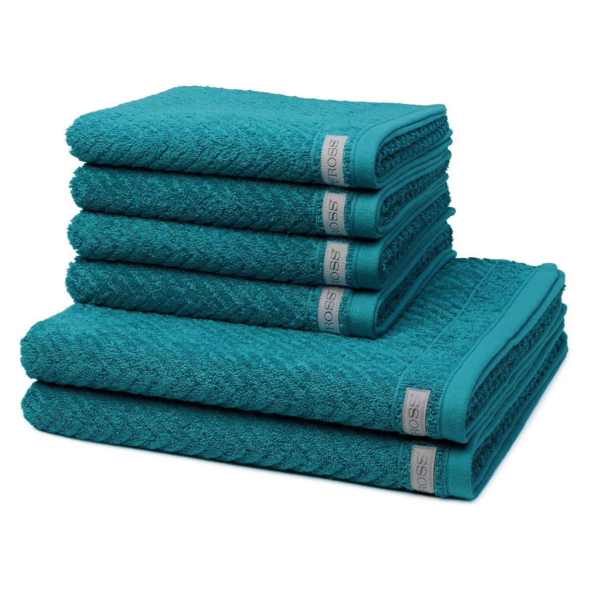 ROSS Handtuch Set Smart, Frottee (Spar-Set, 6-St), 4 X Handtuch 2 X Duschtuch im Set - Baumwolle - Saugstark
