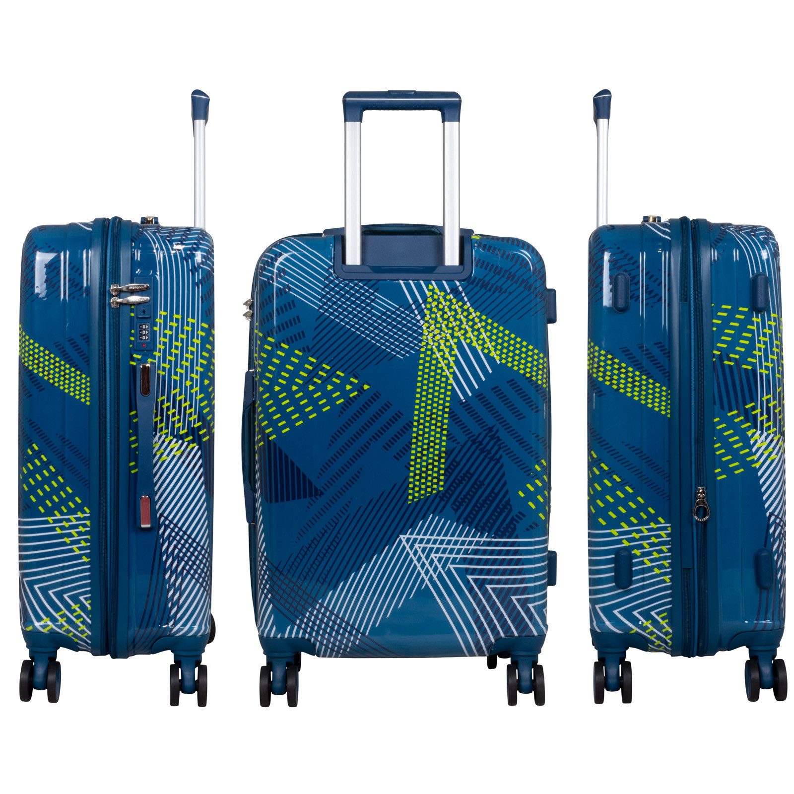 Trendyshop365 Trolley Koffer Ravenna, 4 Farben, 3 Größen, 4 Rollen, Print-D günstig online kaufen