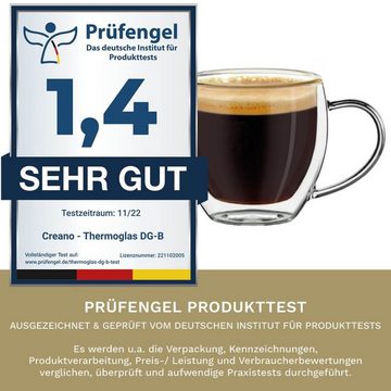 Creano Teeglas Thermoglas Espressoglas hoch, Borosilikatglas, 6 Gläser