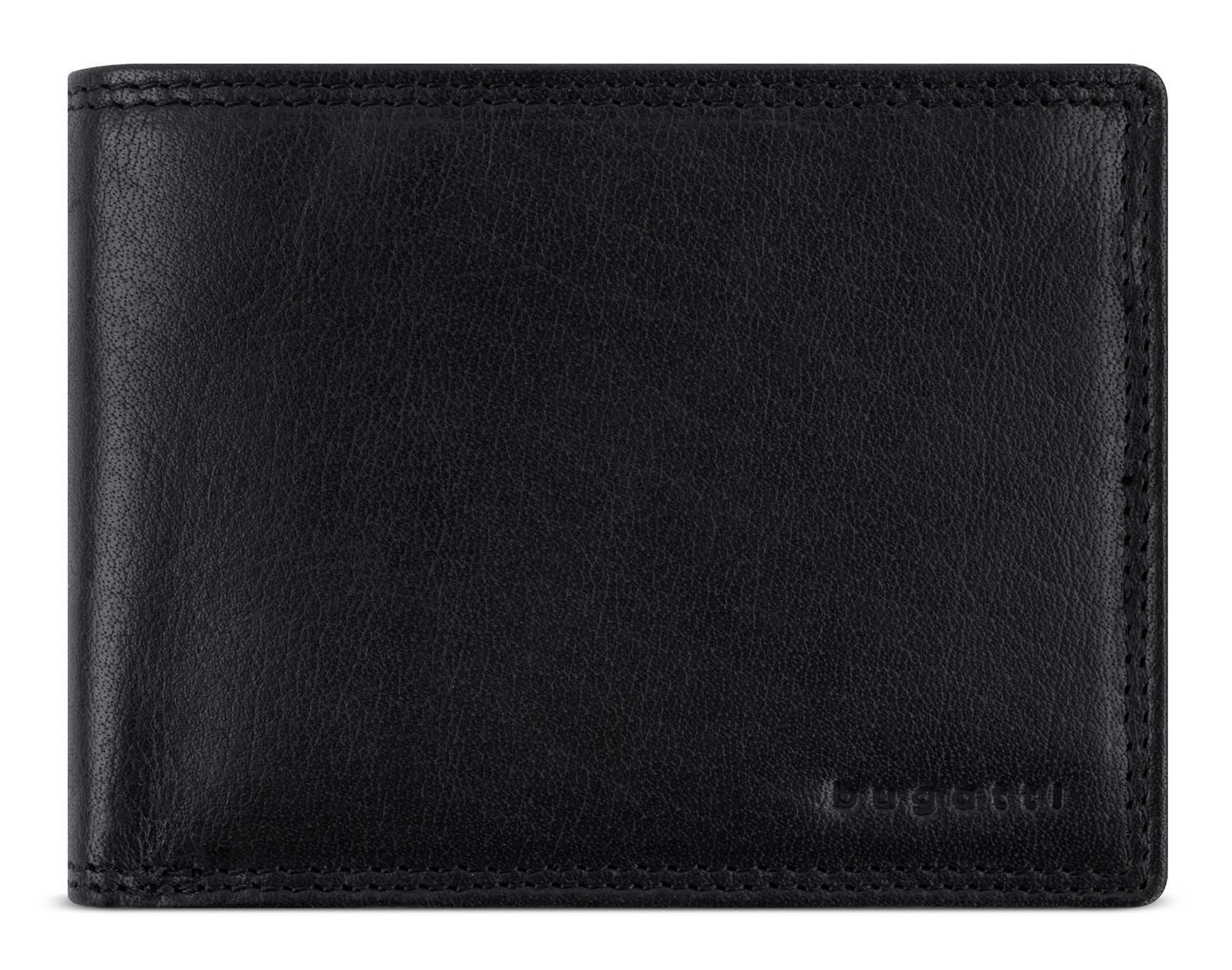 bugatti Geldbörse Wallet With Flap 7CC, aus echtem Büffelleder mit RFID-Blocker Schutz