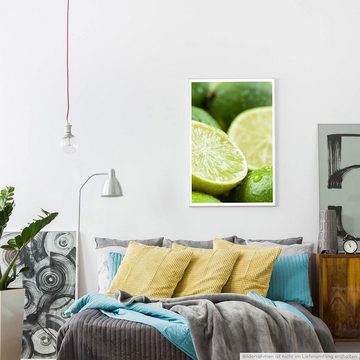 Sinus Art Poster Food-Fotografie 60x90cm Poster Frische aufgeschnittene Limetten
