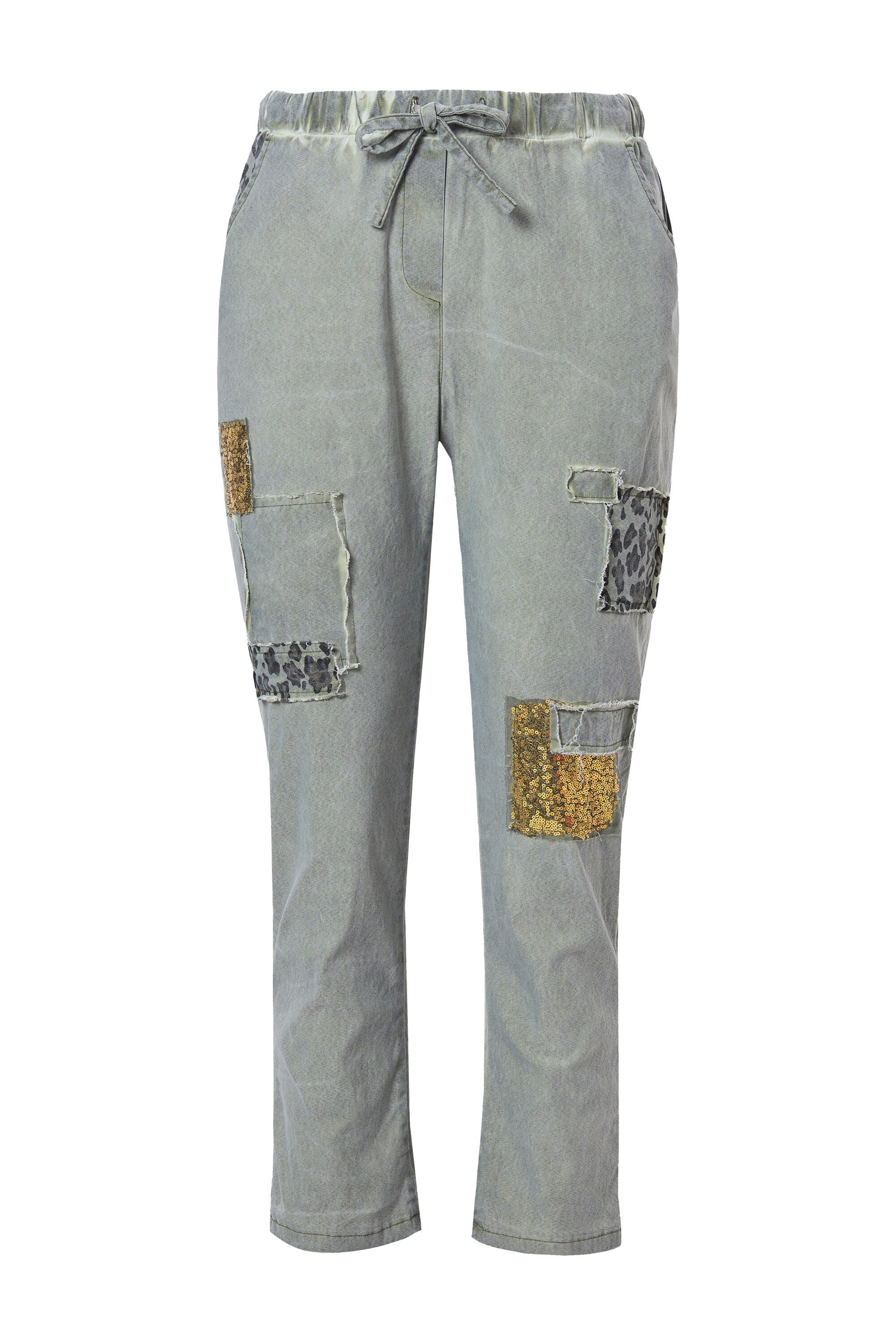 Angel of Style Funktionshose Hose Joggpants Crinkle Pailletten Elastikbund günstig online kaufen