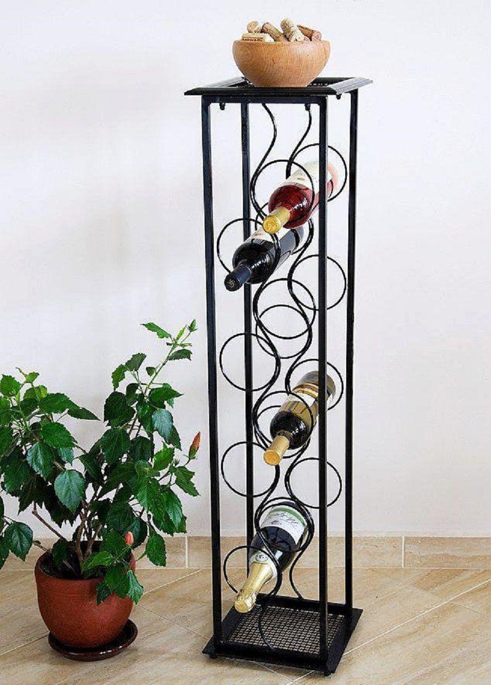 Weinregal Blumensäule "Oktave" 100 cm Flaschenständer Metall Regal
