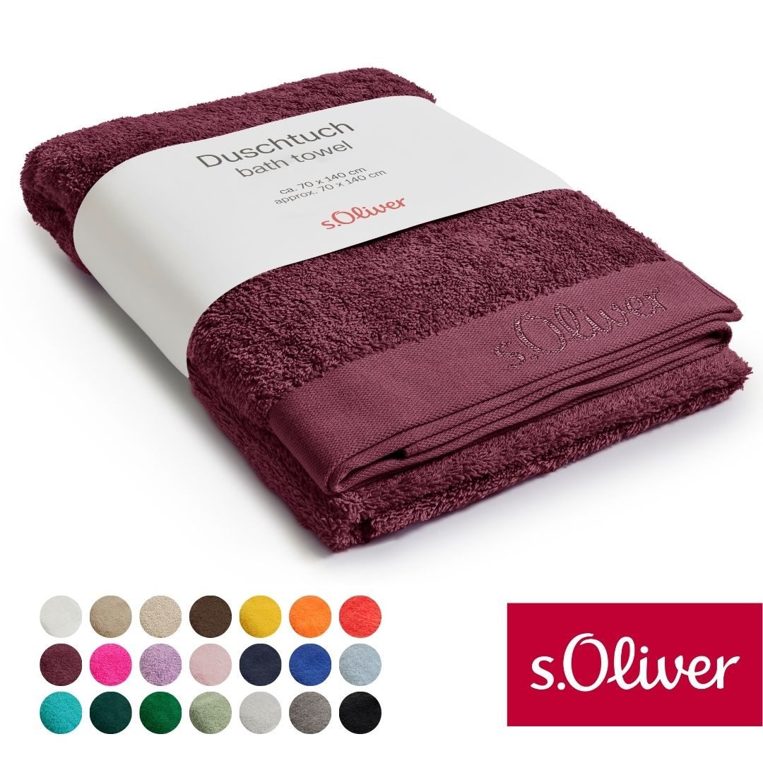 s.Oliver Duschtuch s.Oliver, Premium Qualität, 600 gr/m², auch als Sets erhältlich, Walkfrottier (1-St), große Farbauswahl, auch als Handtuch, Waschhandschuh, Gästetuch