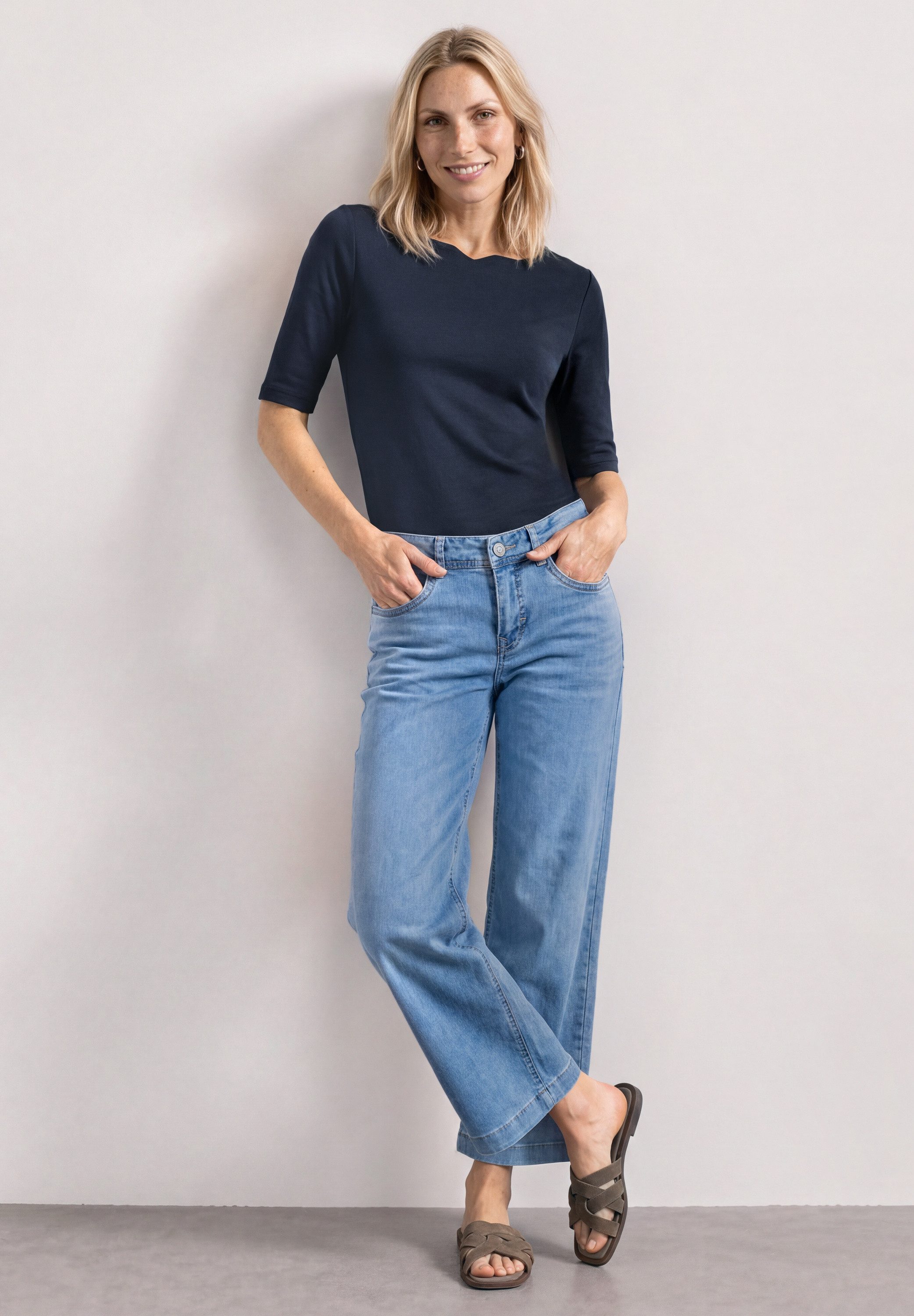 STREET ONE T-Shirt in Unifarbe – Bild 3 von 5