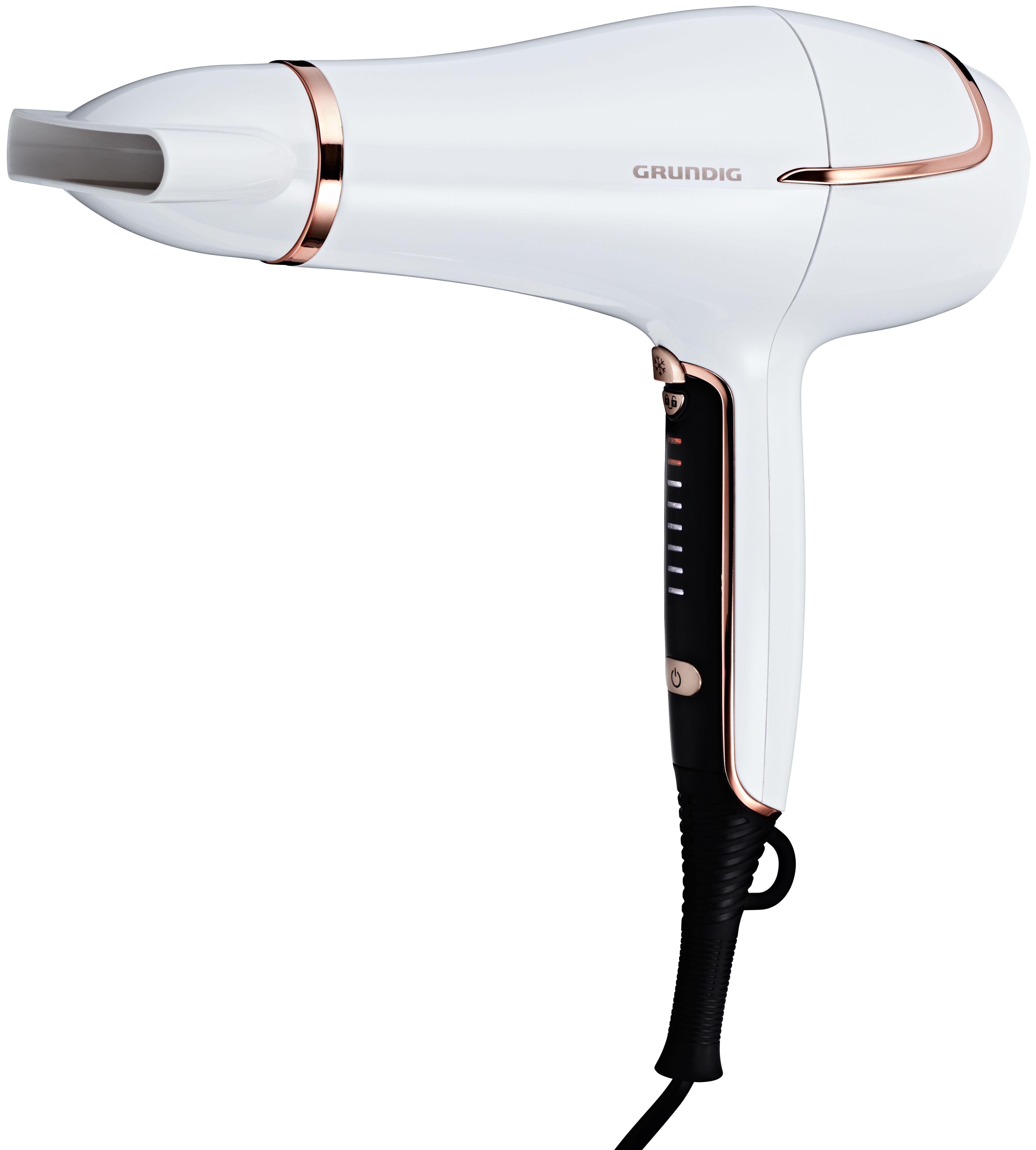 Grundig Ionic-Haartrockner HD 7880, 2200 W, 2200W Profi-Haartrockner mit LED, Touch-Control & Ionenfunktion
