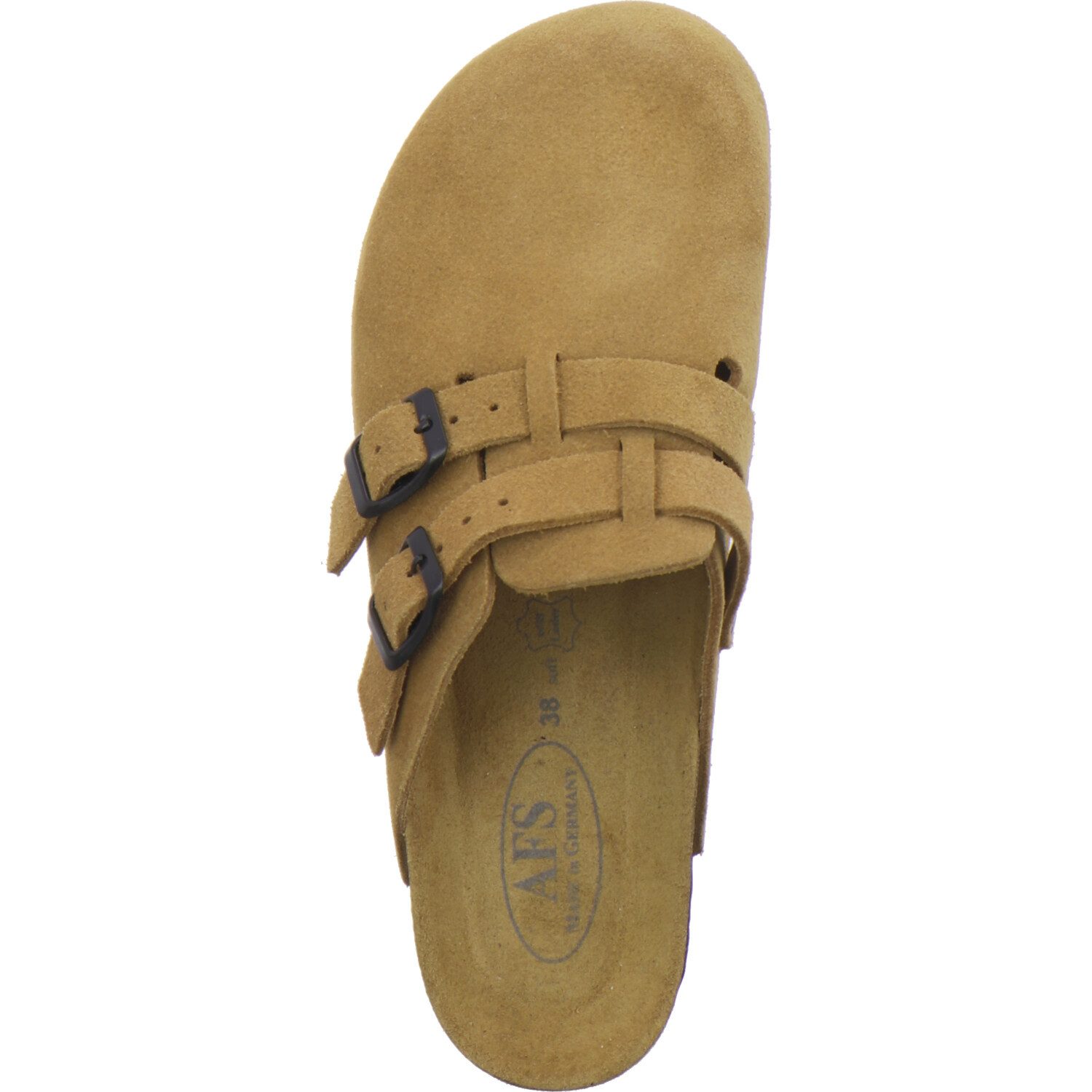 AFS-Schuhe 290284 Clogs Pantolette für Damen aus Leder mit Fußbett, Hausschuhe Made in Germany