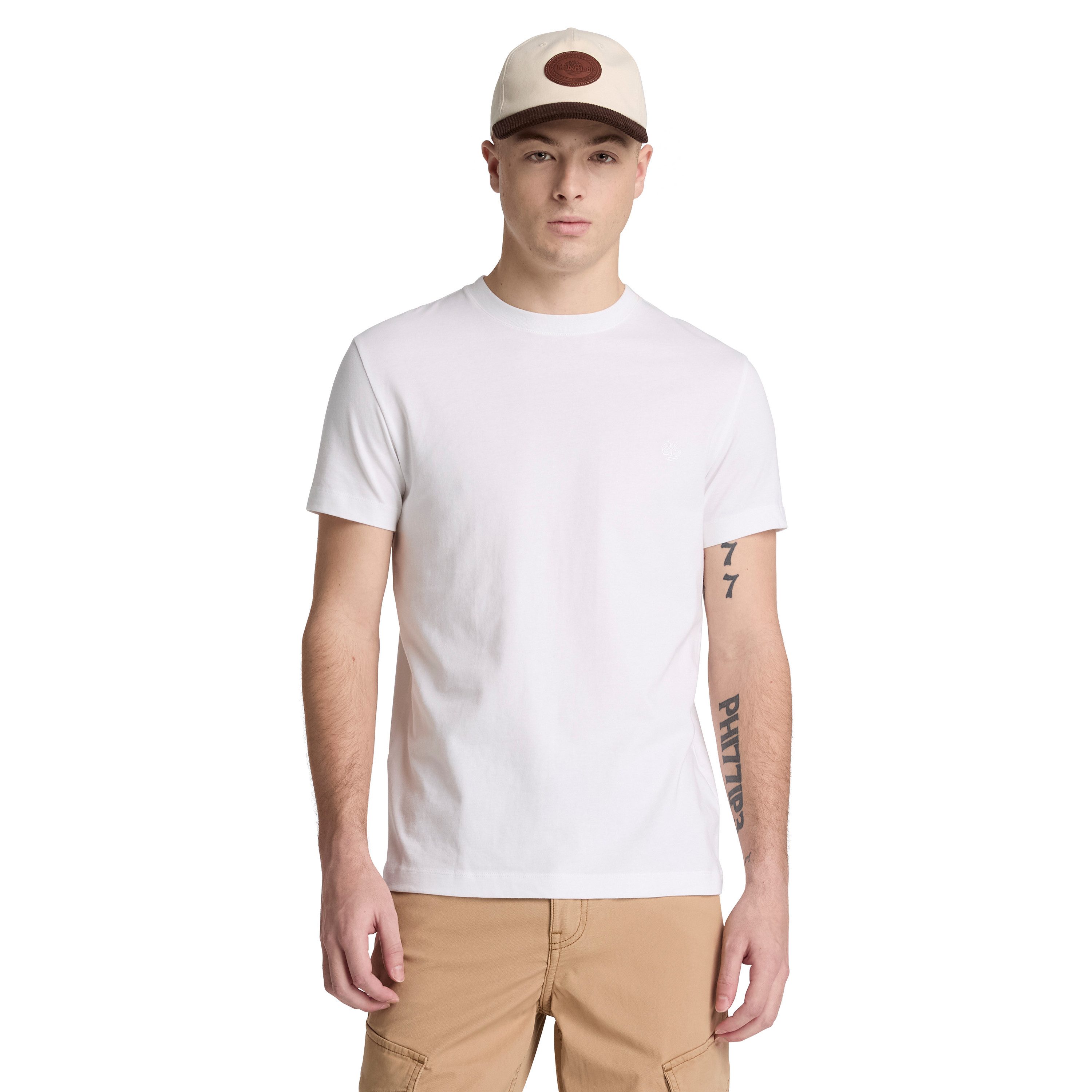 Timberland T-Shirt DUNSTAN RIVER - SS Tee (Slim) mit Rundhalsausschnitt, Kurzarm-Design, aus Baumwolle