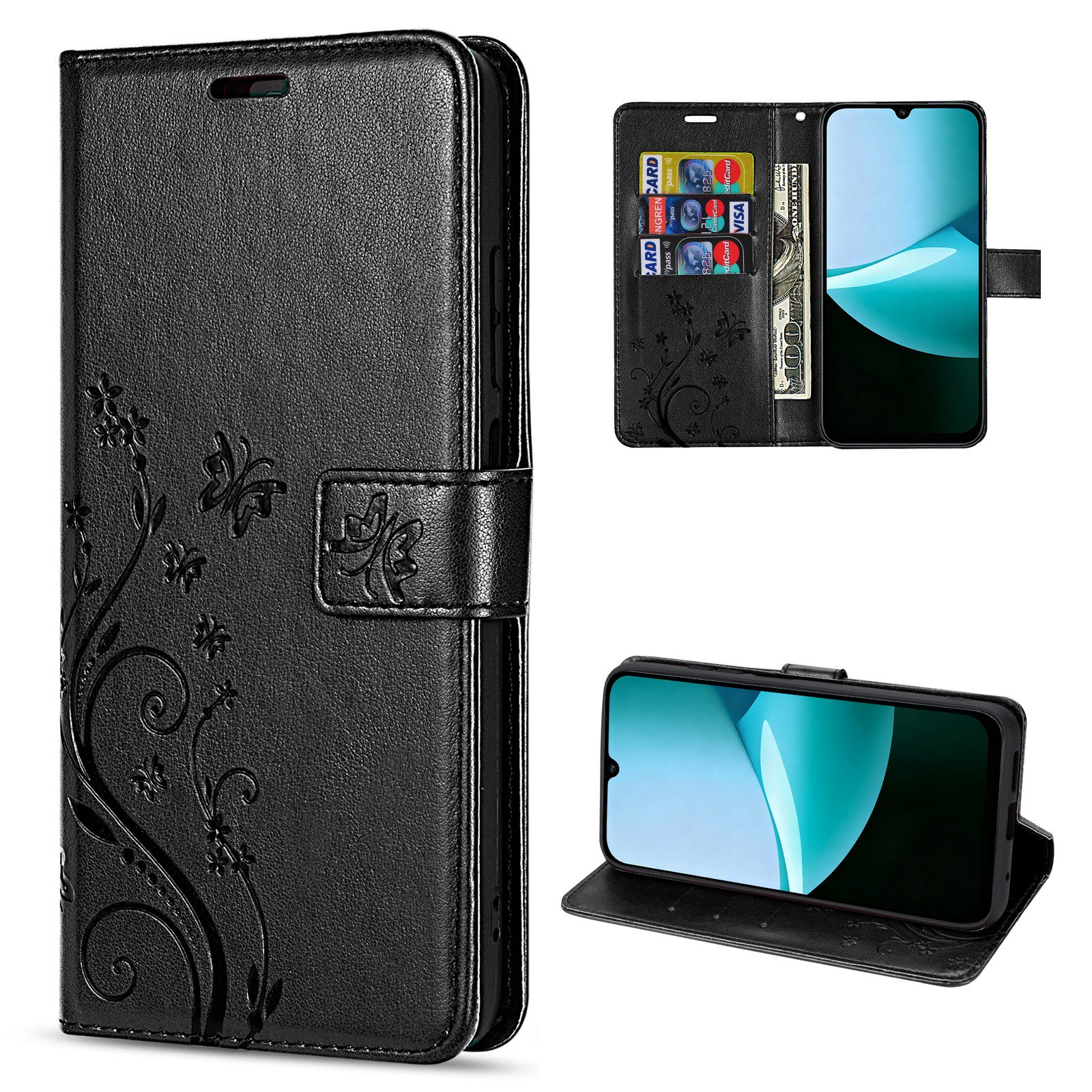 betterfon Handyhülle Handytasche für Xiaomi Redmi 15C Klapphülle mit Kartenfächern, Bookstyle-Hülle mit Magnetverschluss, Smartstand & Kunstleder