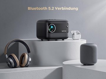 TOPTRO 5G WiFi Bluetooth Mini Heimkino Portabler Projektor (12000 lm, 12000:1, 1920x1080 px, mit Elektrischer Fokus Kompatibel mit TV Stick/Laptop/iOS/Android/PS4)