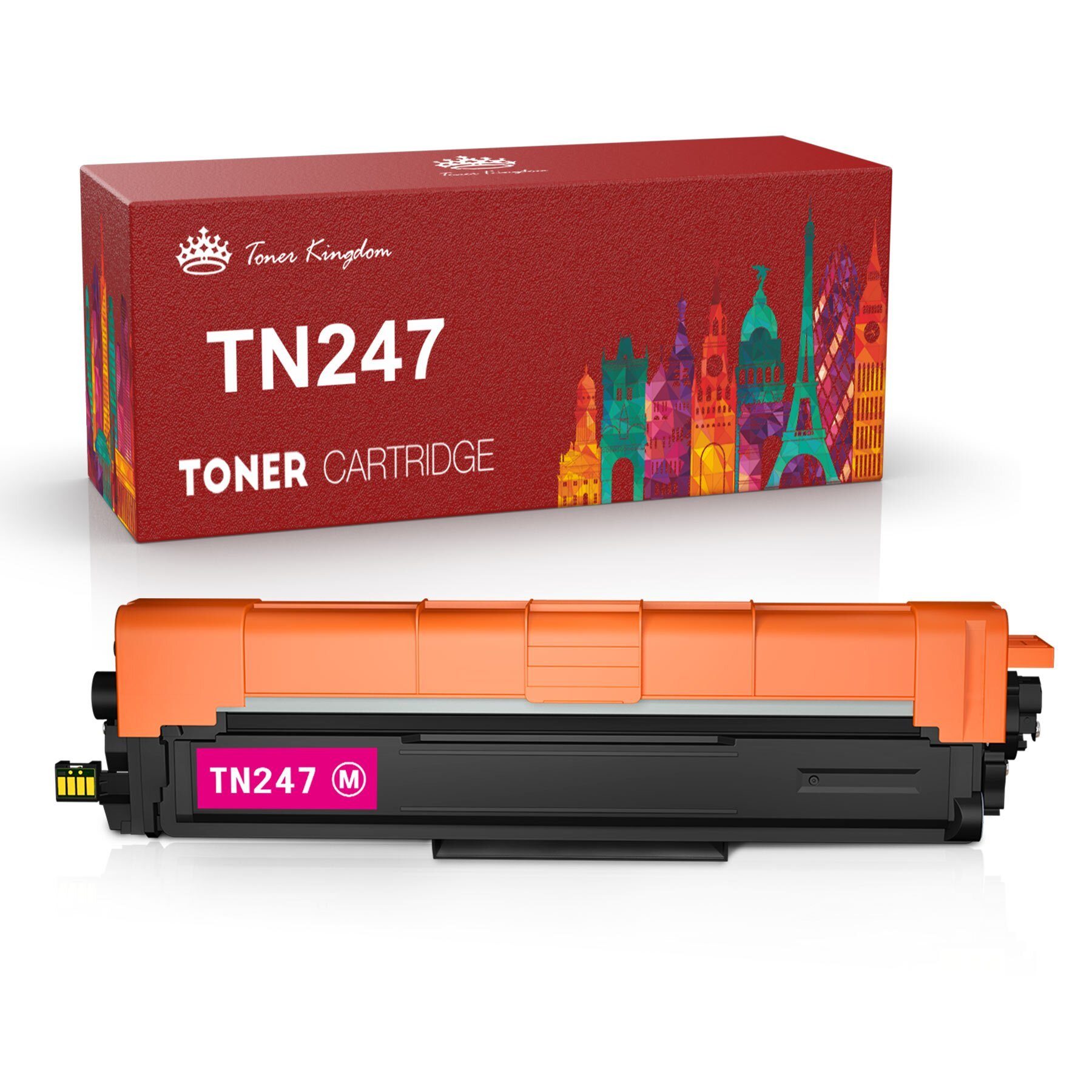 Toner Kingdom Tonerpatrone TN247, (Kompatibel für Brother TN-247 TN 243), TN 247 TN243 MFC-L3710 CW DCP-L3510 CDW HL-L3230 CDW XXL 1x Magenta