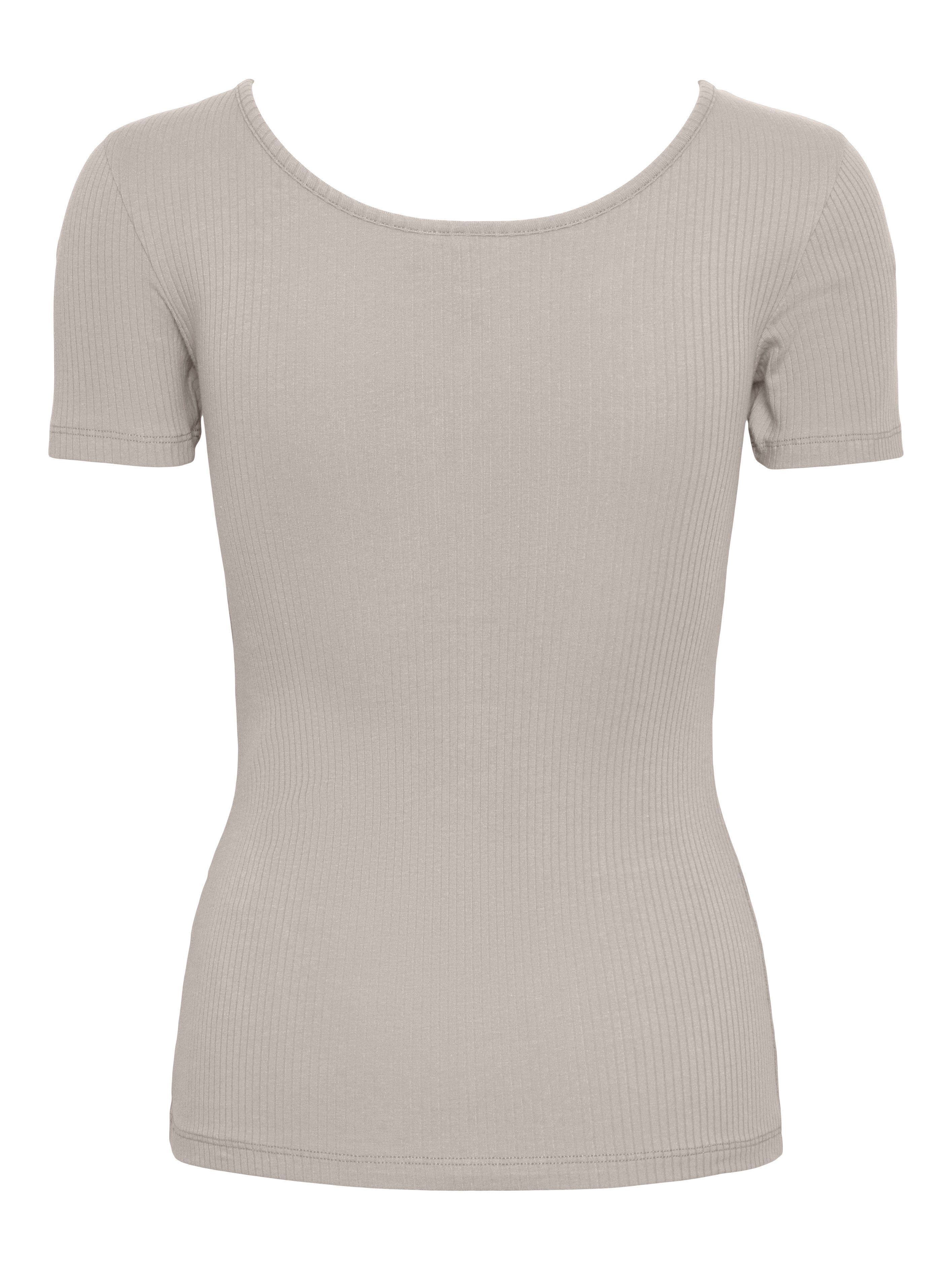 pieces Kurzarmshirt PCKITTE SS TOP NOOS BC Baumwollmischung, slim fit – Bild 4 von 4