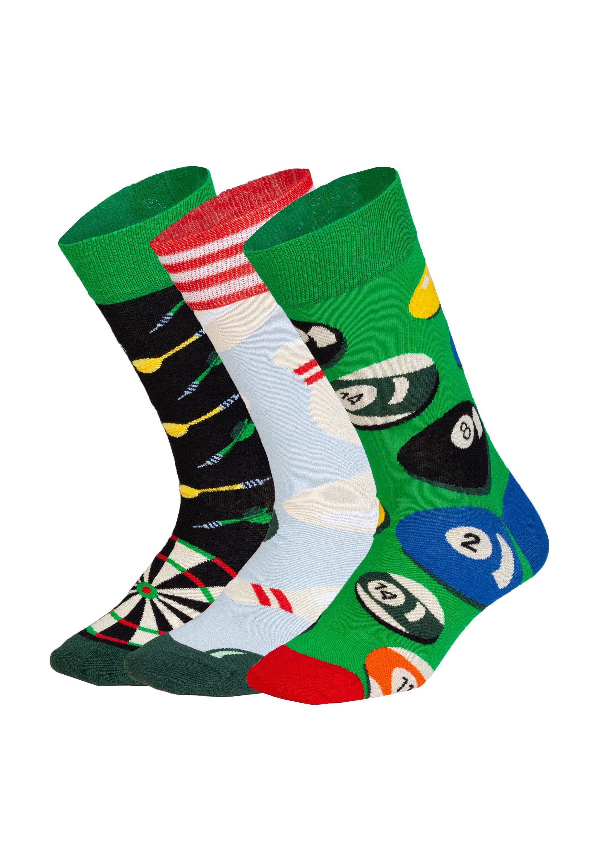 DillySocks Basicsocken Strike & Score (3er Box) Aus Baumwolle & recyceltem Polyamid
