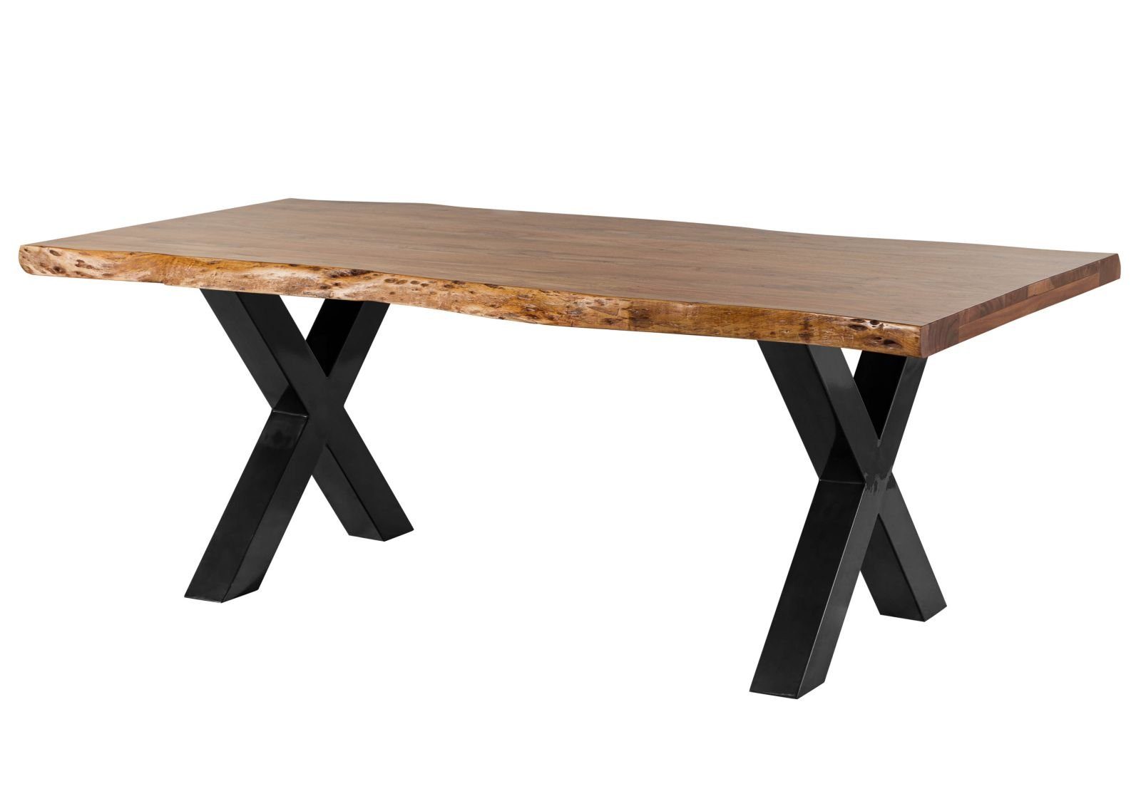 Massivmoebel24 Baumkantentisch FREEFORM (Baumtisch Akazie 180x90x77 günstig online kaufen
