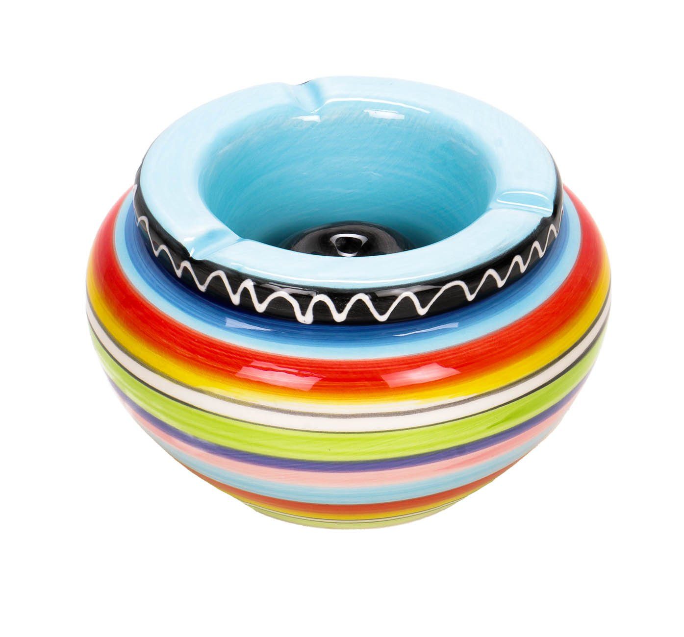 Bubble-Store Aschenbecher Aschenbecher, Aschenbecher mit abnehmbarem Deckel, bunter Keramik Sturmaschenbecher