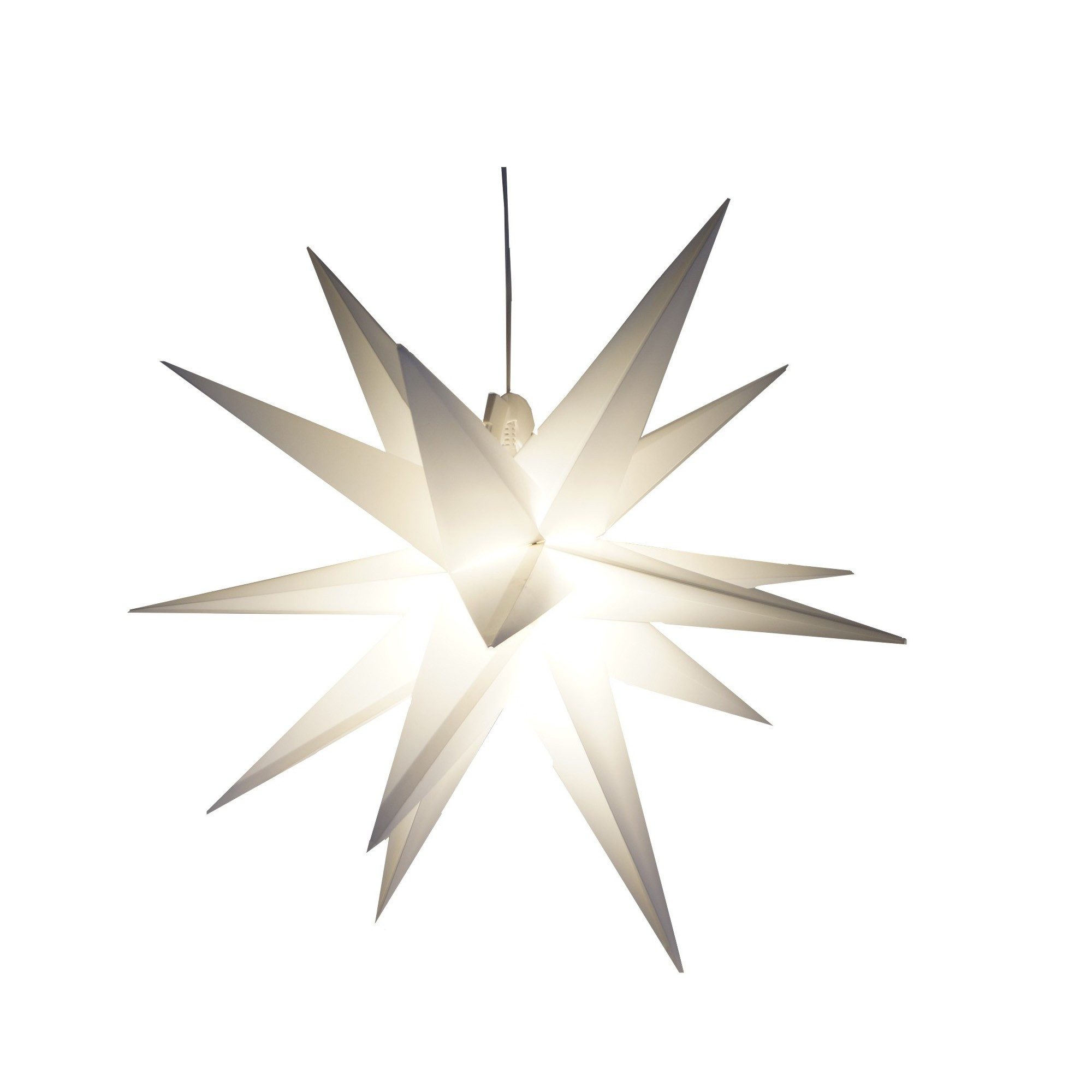 Guru-Shop LED-Stern für außen 3D Batterie Außenstern Kaspar, Weihnachtsstern,.., Leuchtmittel inklusive