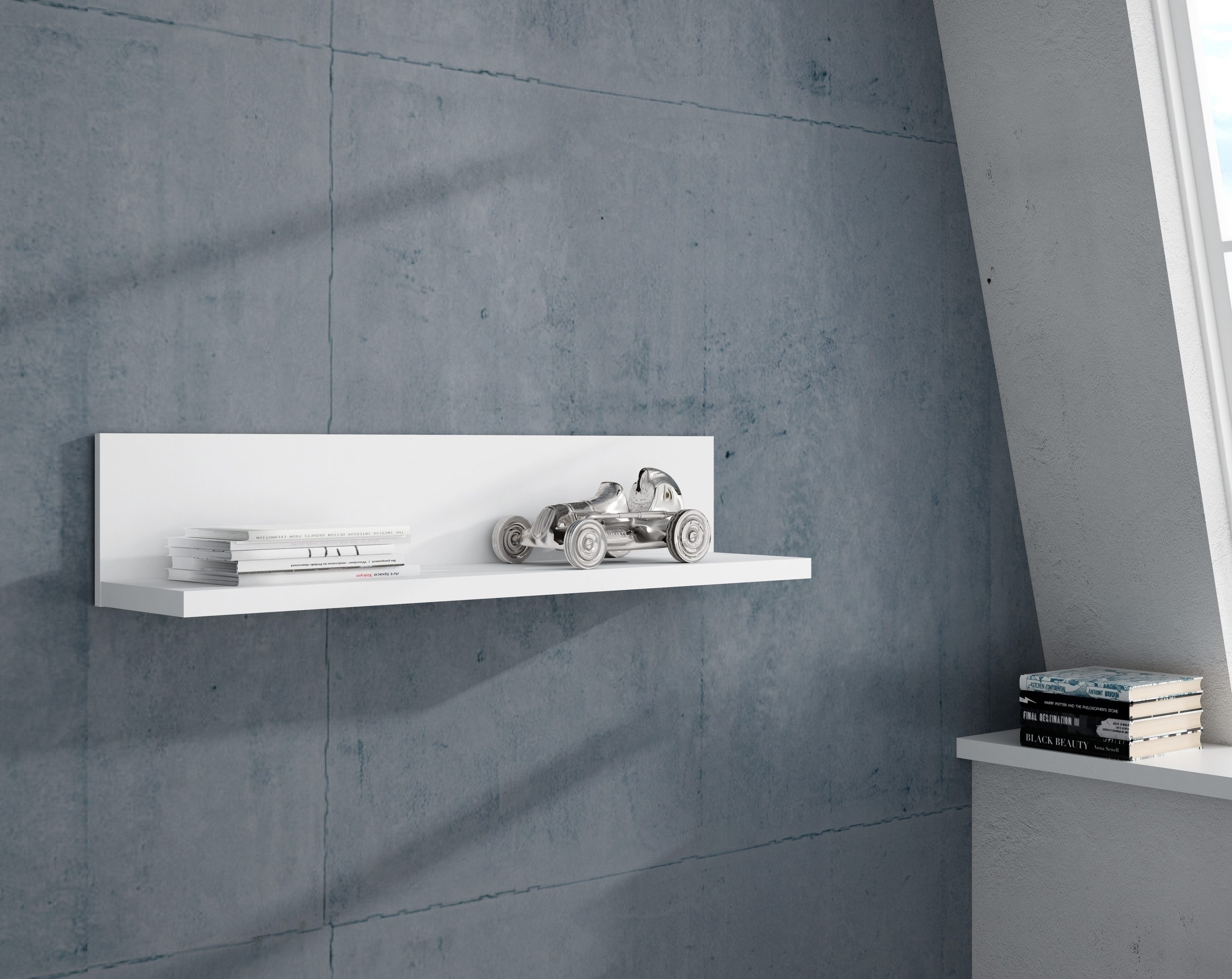 FORTE Wandboard in weiß - 110x22,1x24,3cm (BxHxT) günstig online kaufen