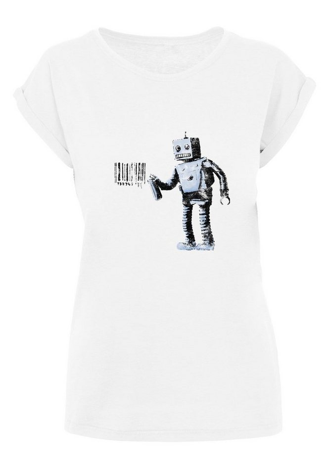 Merchcode T-Shirt Damen Ladies Barcode Robot T-Shirt (1-tlg)