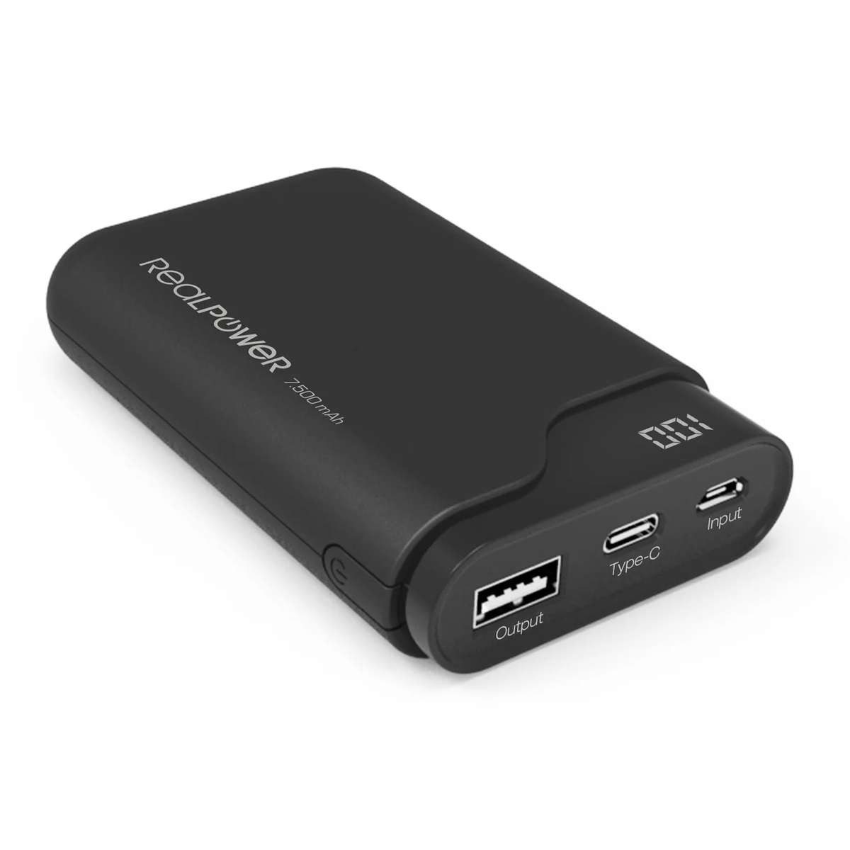 Realpower Ultron PB-7500C 7500 mAh Schwarz Powerbank