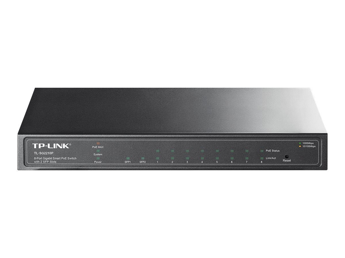TP-Link TP-LINK JetStream? 8-Port with SFP 2 Gigabit Netzwerk-Switch PoE+ Slots Smart Switch