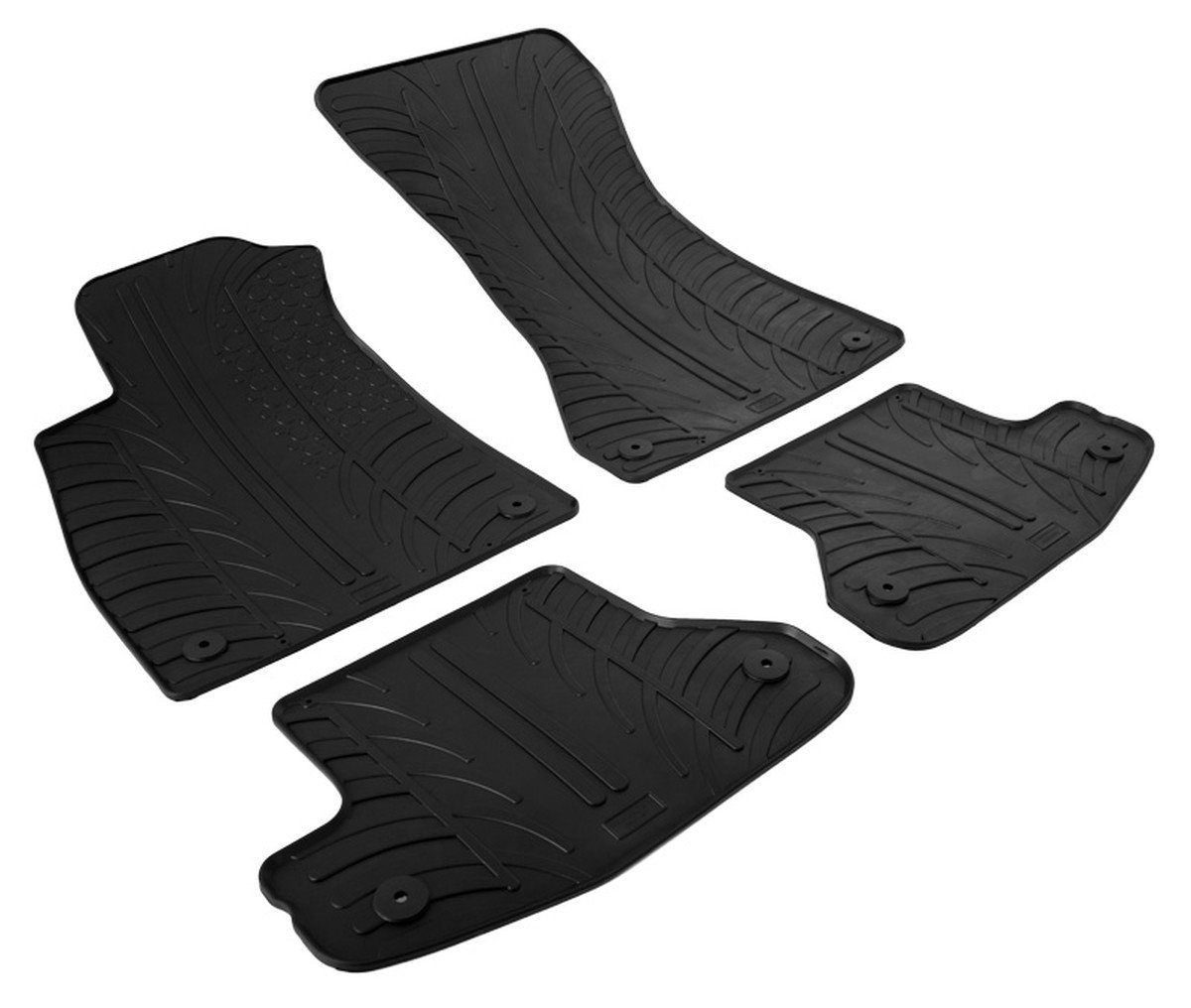 AZUGA Auto-Fußmatten Gummi-Fußmatten passend für Audi A5 Coupé ab 8/2016, für Audi A5 Coupé 2-türer