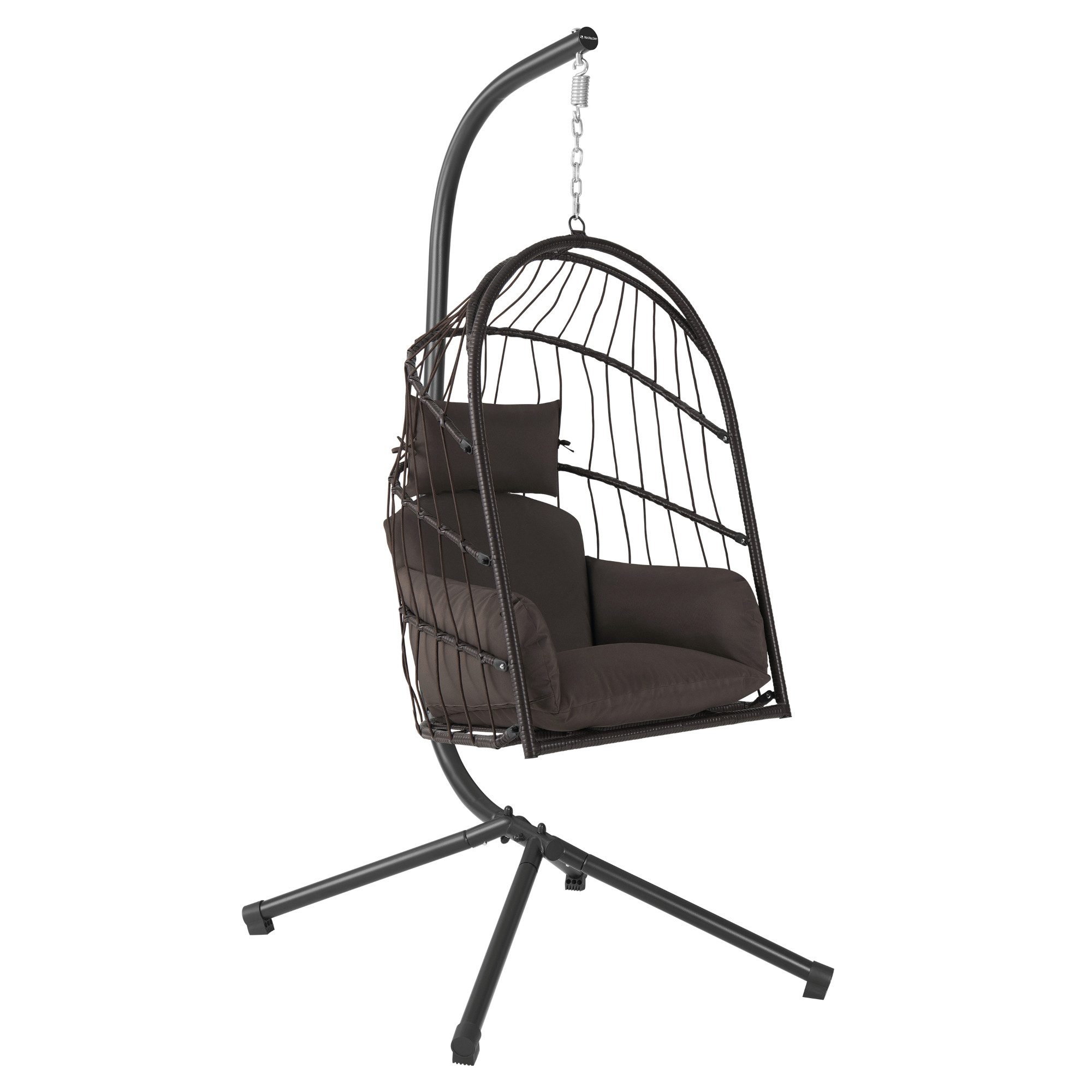HinHocker Hängesessel Hängesessel mit Gestell, Braun, günstig online kaufen