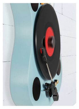 Beatfoxx GT-26 "Rory" Schallplattenspieler in E-Gitarrenfom Plattenspieler (Riemenantrieb, Bluetooth, Vertikal Retro Vinyl Turntable mit 3 Geschwindigkeiten)